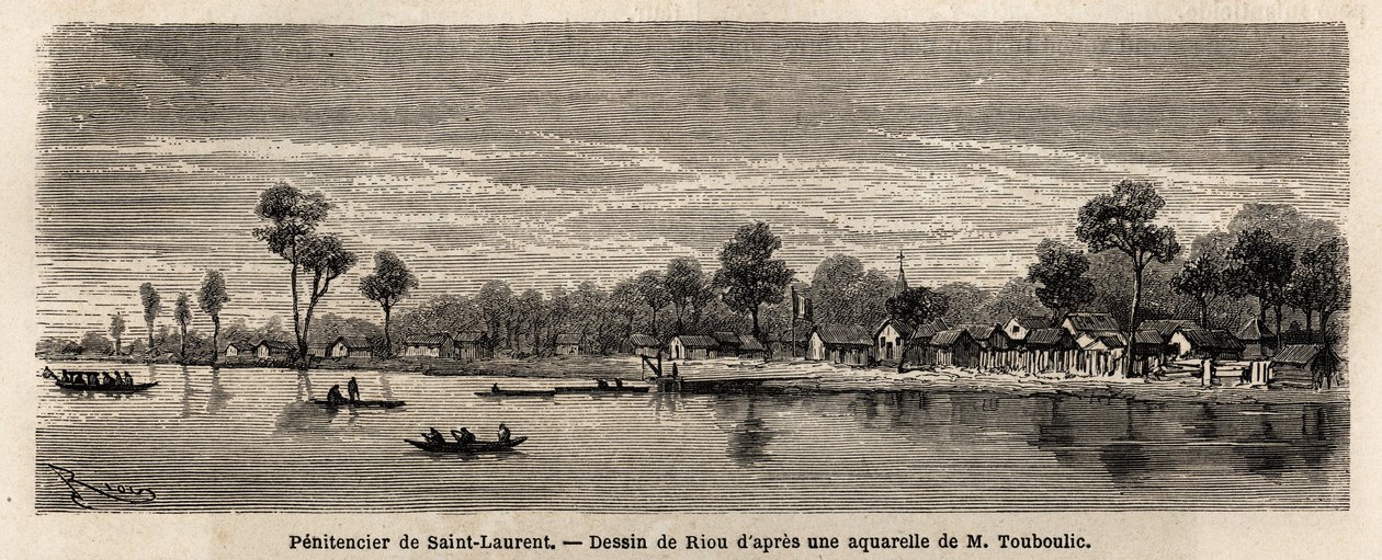 Penitencier of Saint Laurent of French Guiana ، ينظم إنتاج القهوة والقطن (تُنسب الكثير من الأراضي إلى Convicnes ، الذين يثبتوا أنفسهم هناك بحرية كاملة ، كل منهم يتلقى بقرة وزرع ، ويكون مسؤولاً أمام الإدارة بواسطة فنان غير معروف