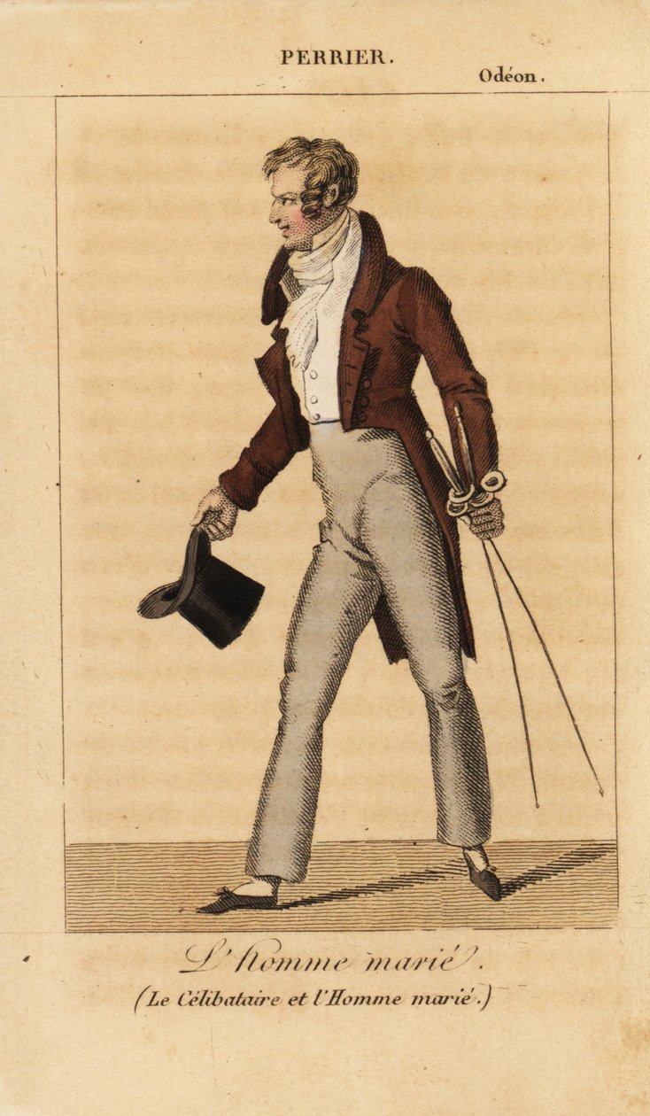 بيرييه مثل دوبون ، لوم ماري ، في Le Celibataire et l'Homme marie بواسطة Alexis-Jacques-Marie Wafflard في Odeon بواسطة فنان غير معروف