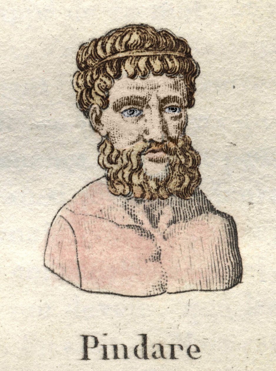 Pindare (518-v.438 قبل الميلاد) ، شاعر الأوبرا اليونانية. بواسطة فنان غير معروف