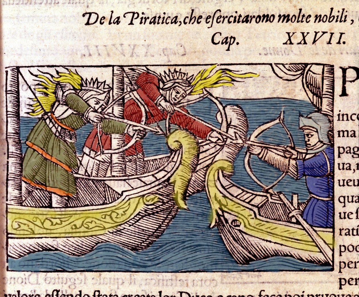 كانت القرصنة تمارس من قبل العديد من النساء النبلاء الإسكندنافيات. نقش من "Historia de gentium septentrionalium" لأولاوس ماغنوس ، البندقية 1567. بواسطة فنان غير معروف