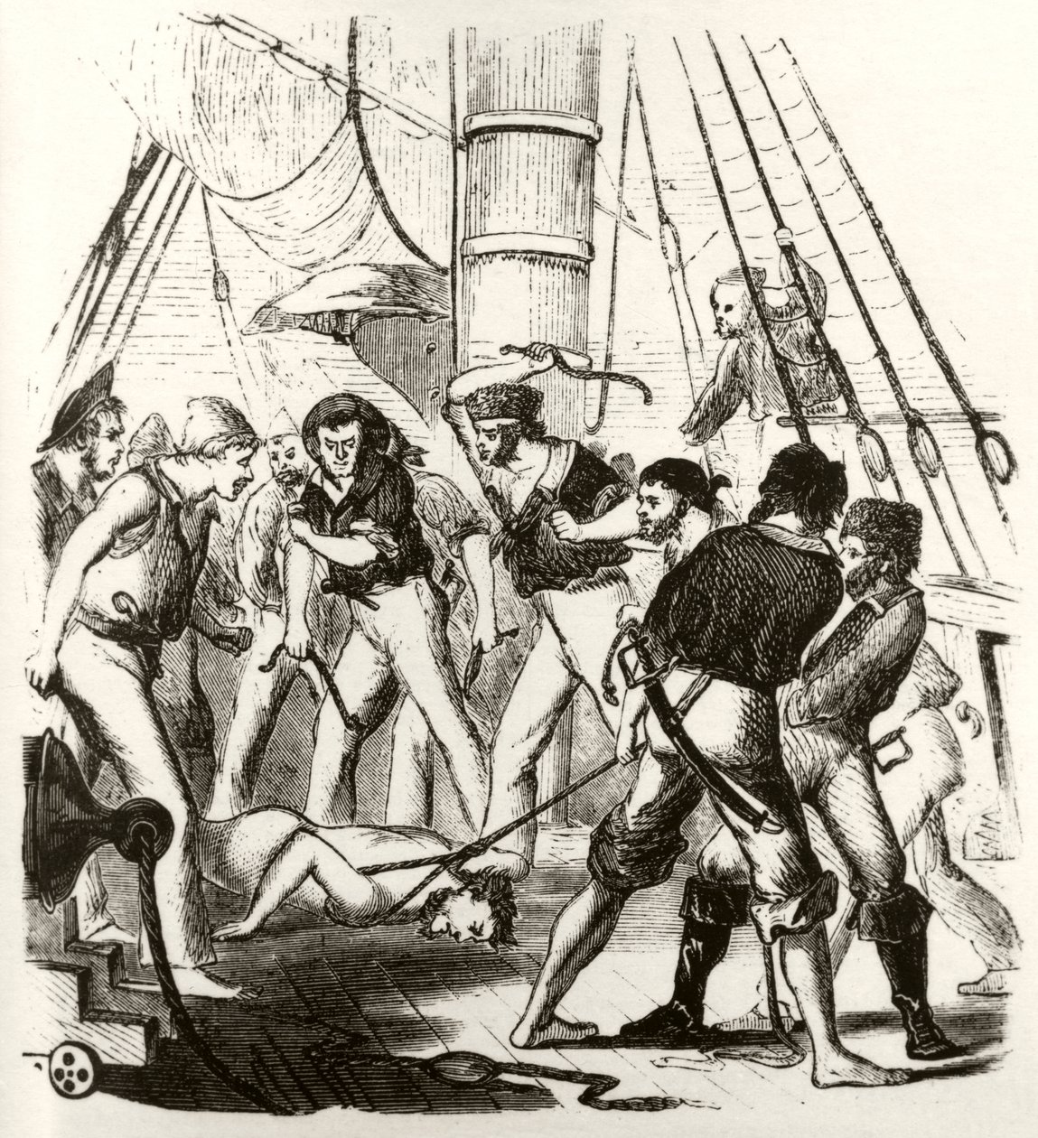 Pirates tormenting George Withers بواسطة فنان غير معروف