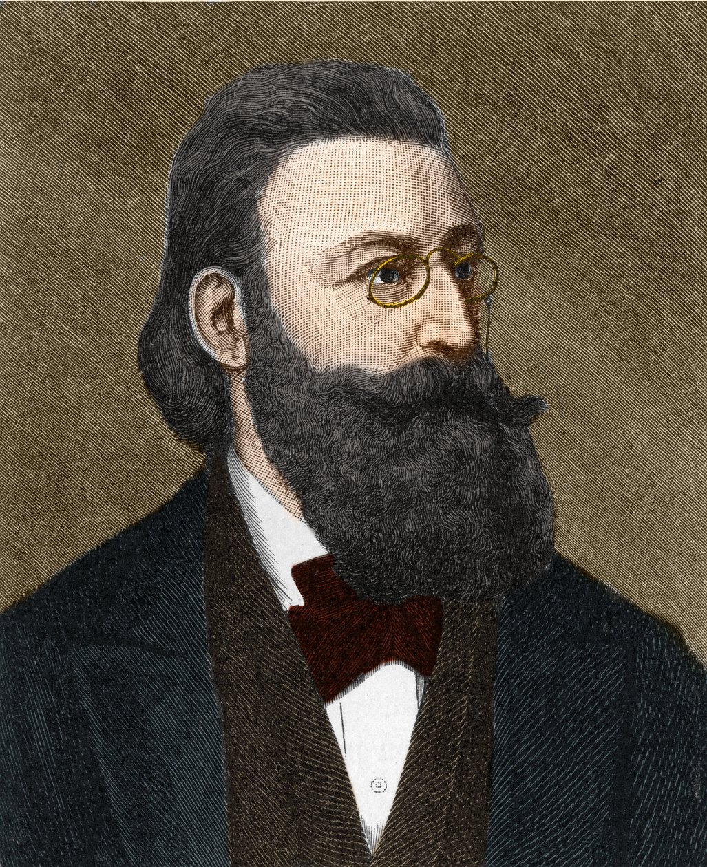 Portrait Ludwig Anzengruber (1839-1889) ، كاتب نمساوي. بواسطة فنان غير معروف