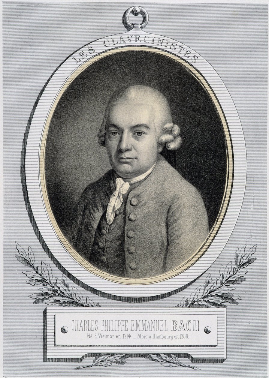 صورة في ميدالية تشارلز فيليب إيمانويل باخ (1714-1788) ، ابن جان سيباستيان باخ ، بدون تاريخ. القرن التاسع عشر. بواسطة فنان غير معروف