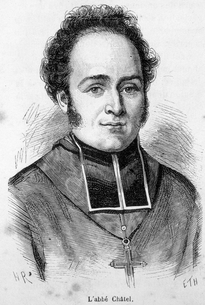 صورة لأبي فرديناند فرانسوا شاتيل (1795-1857) ، مؤسس الكنيسة الفرنسية في زمن ثورة يوليو. بواسطة فنان غير معروف