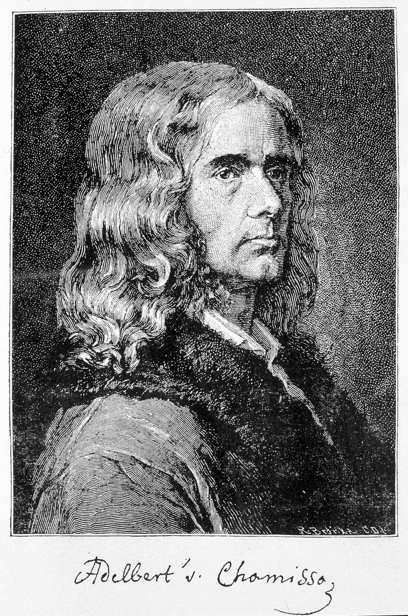 صورة ألديبرت فون تشاميسو دي بونكورت (1781-1838) ، كاتب وباحث ألماني من أصل فرنسي - نقش بواسطة فنان غير معروف