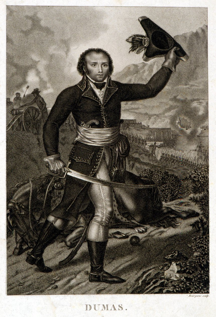 صورة ألكسندر ديفي دوماس (1762-1806) ، والد ألكسندر دوما بواسطة فنان غير معروف
