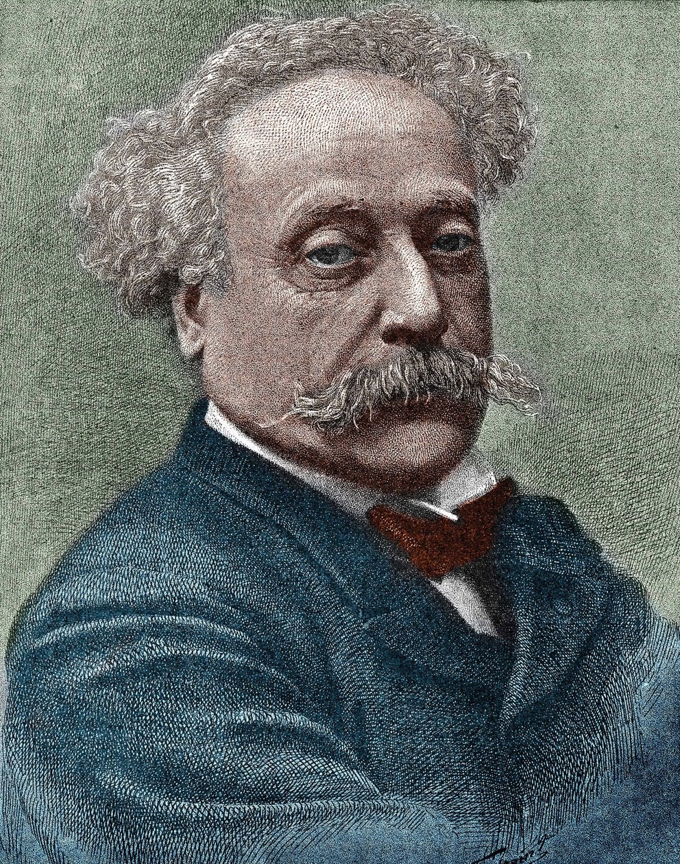 بورتريه الكسندر دوما الابن (1824-1895) ، كاتب فرنسي. بواسطة فنان غير معروف
