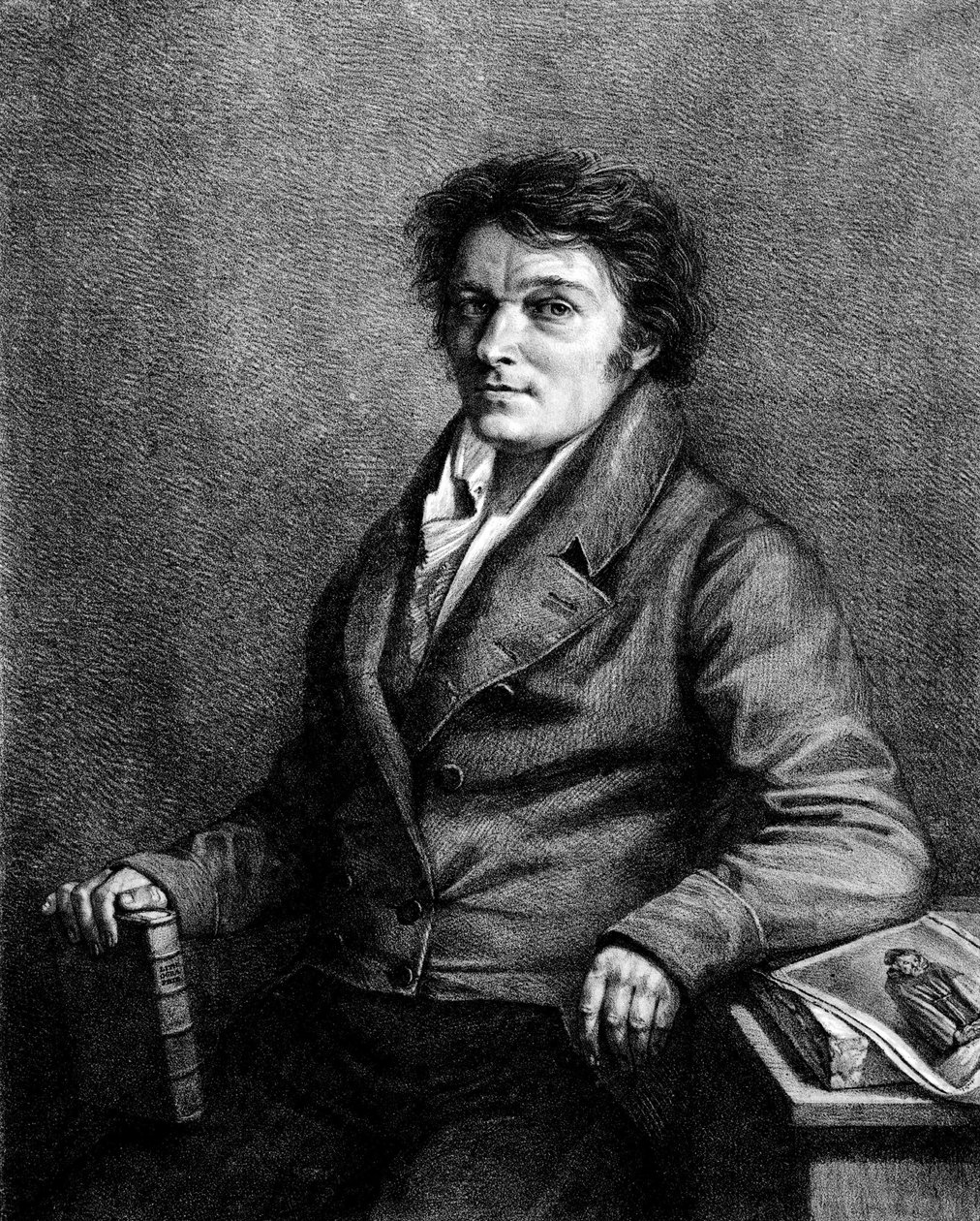 صورة للويس (أو الويس) سنفيلدر (1771-1834) ، مؤلف مسرحي تشيكي ، مخترع الطباعة الحجرية. بواسطة فنان غير معروف