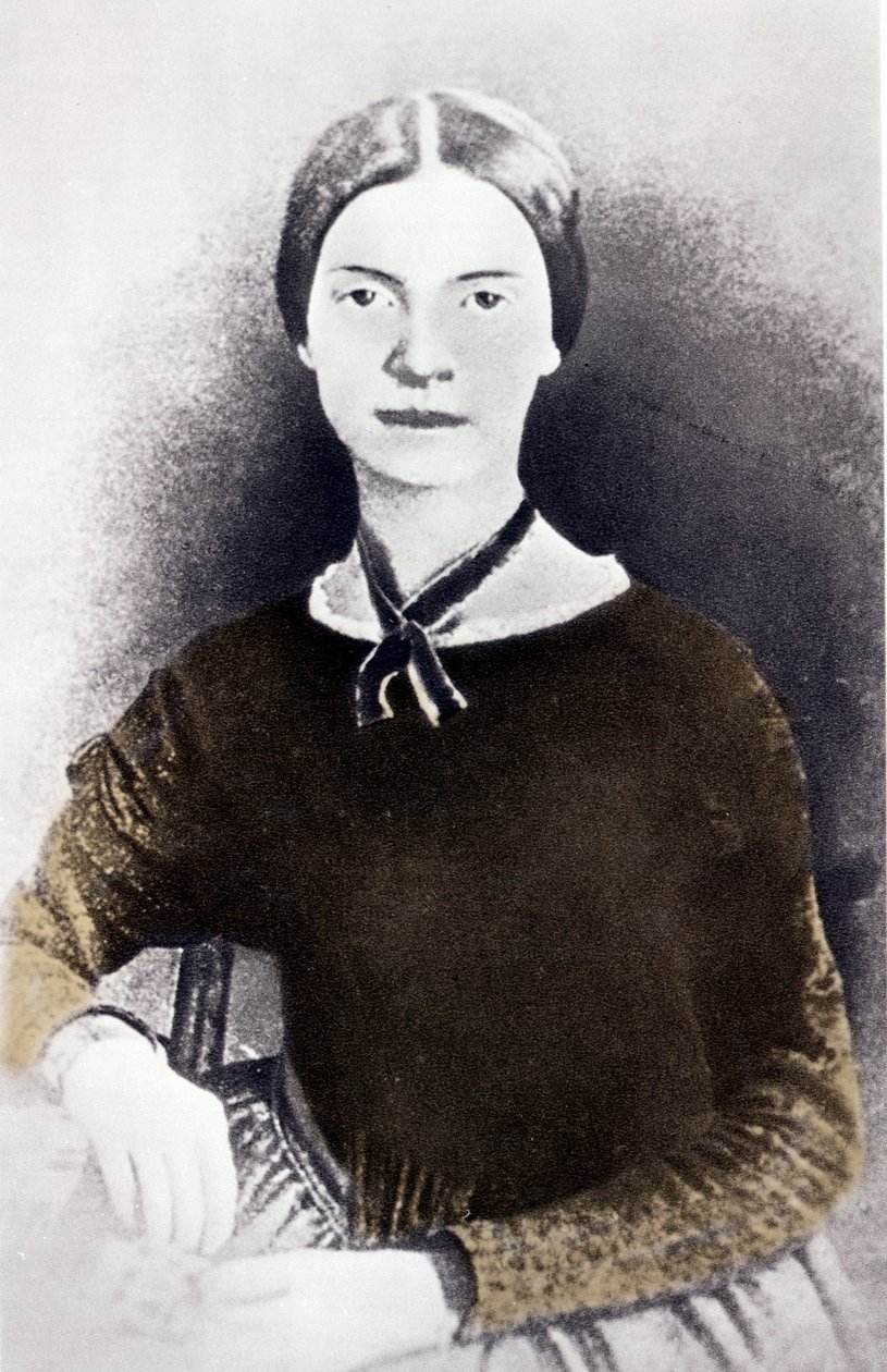 صورة للشاعرة الأمريكية إميلي ديكنسون (1830-1886) من صورة حوالي 1846-1847 بواسطة فنان غير معروف