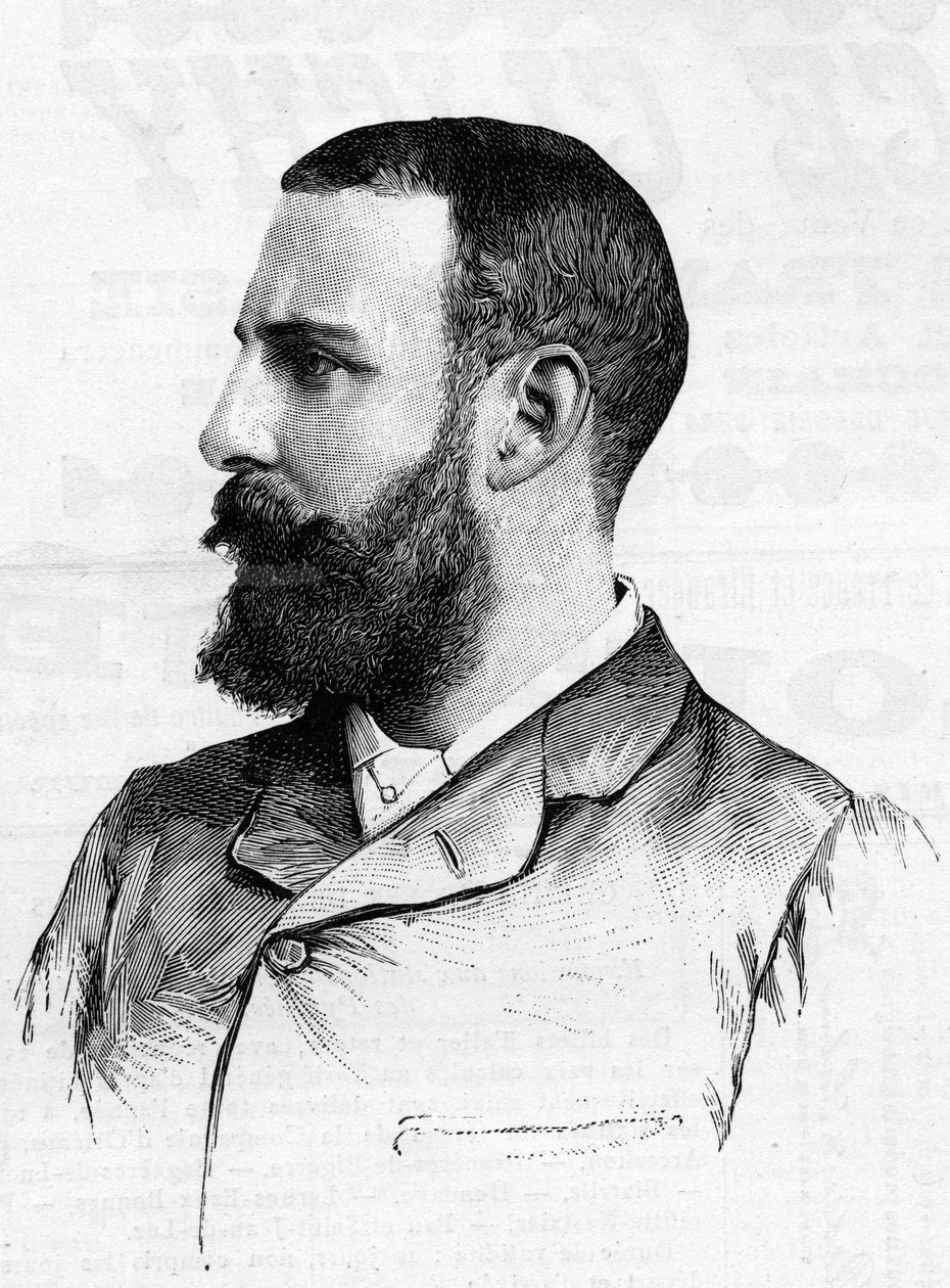 صورة للكاتب الأمريكي فرانسيس ماريون كروفورد (1854-1909) عام 1887. بواسطة فنان غير معروف