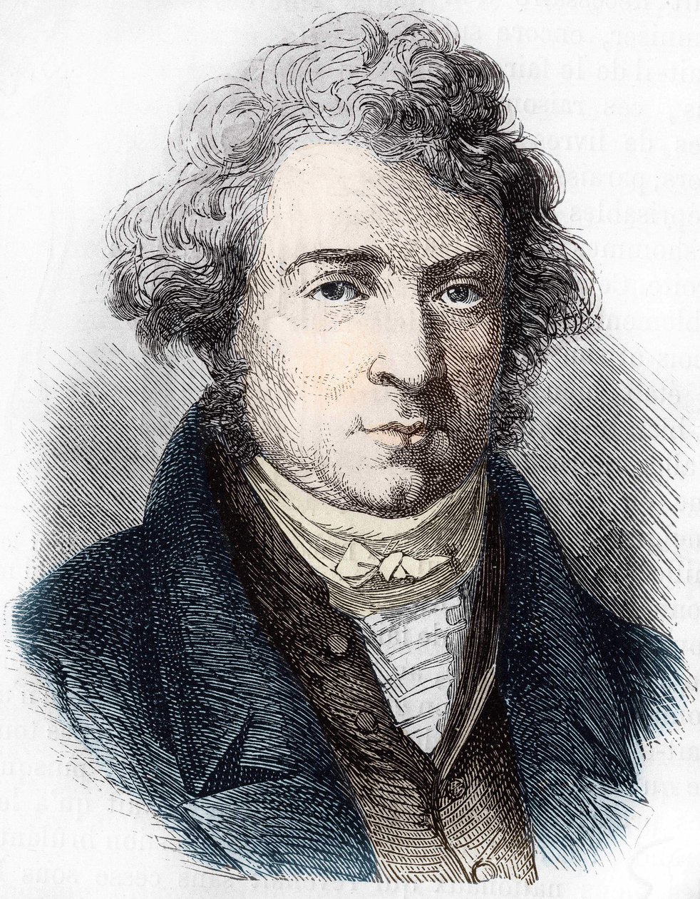 صورة لأندريه ماري أمبير (1775 - 1836) عالم فيزياء فرنسي. بواسطة فنان غير معروف