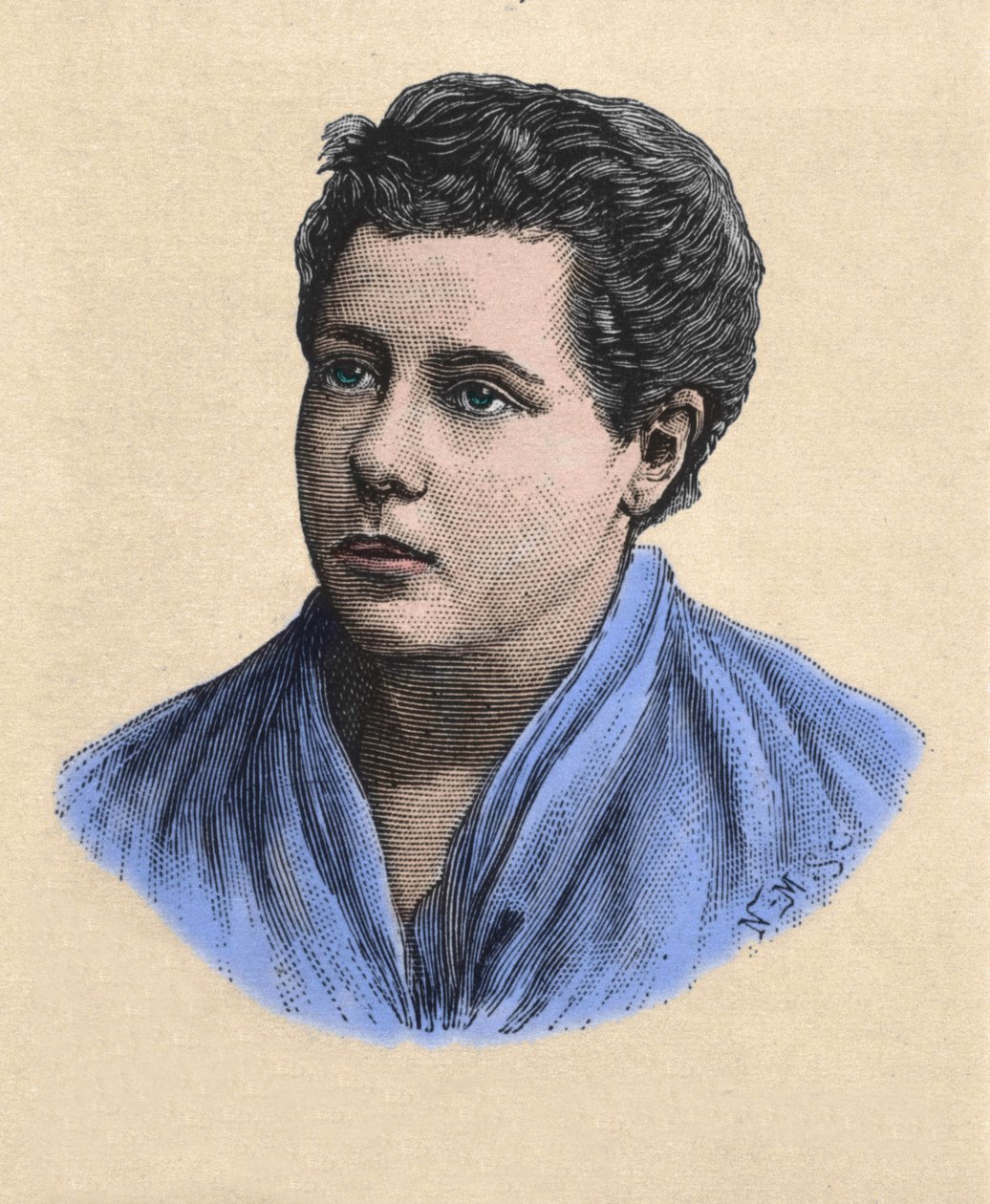 صورة لآني بيسانت (1847-1933) ثيوسوف ، ناشطة بريطانية وكاتبة نسوية. بواسطة فنان غير معروف