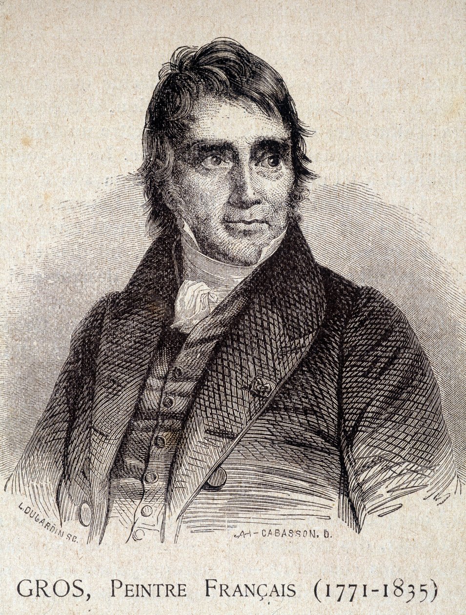 صورة أنطوان جان جروس ، رسام فرنسي (1771-1835) - في "المعاصرون" ، نهاية القرن التاسع عشر (نقش) بواسطة فنان غير معروف