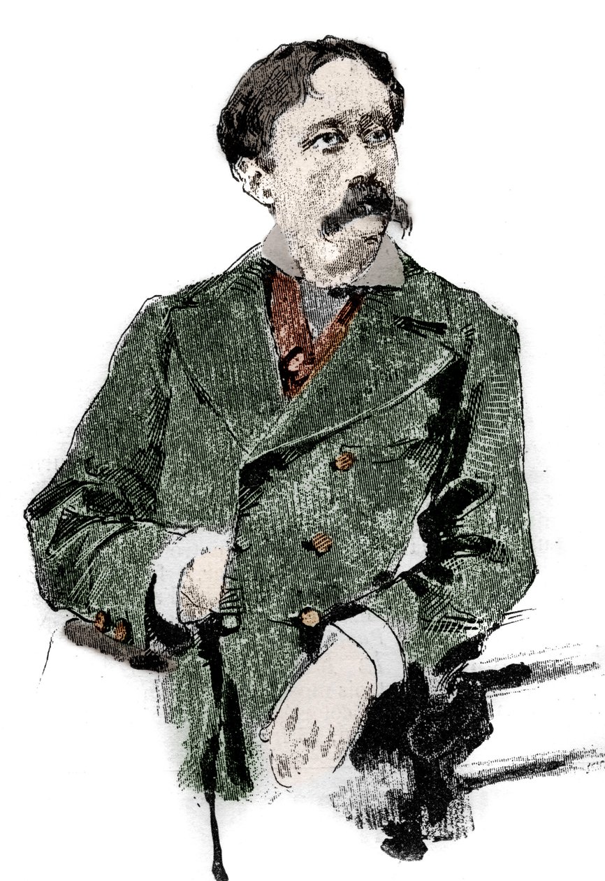 صورة لأريجو (أو إنريكو) بويتو (1842-1918) ، كاتب مقالات إيطالي ، مؤلف كتاب "Otello" (عطيل) بواسطة جوزيبي فيردي. نقش في "Le monde اللامع" " بواسطة فنان غير معروف