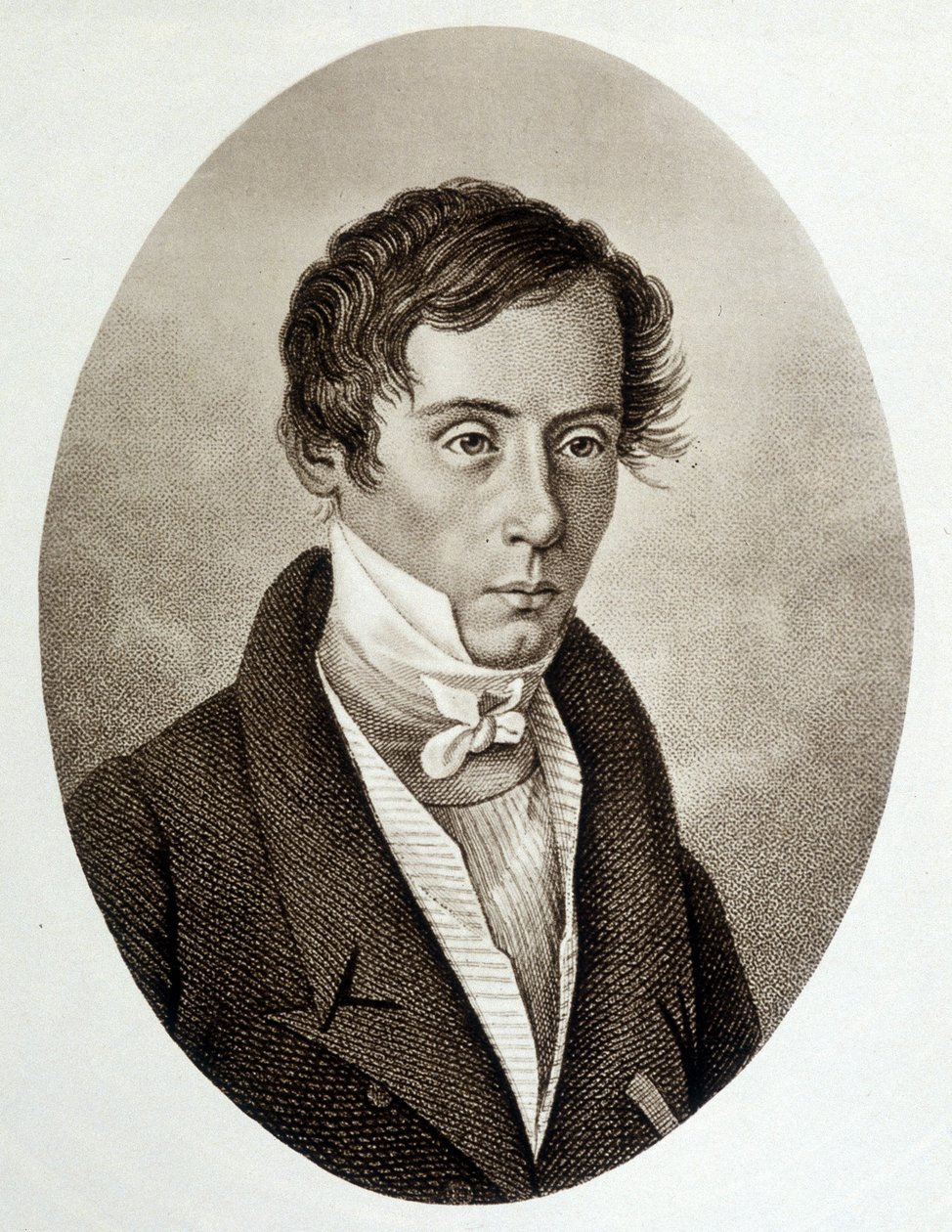 صورة للفيزيائي الفرنسي أوغستين فرينل (1788-1827). بواسطة فنان غير معروف