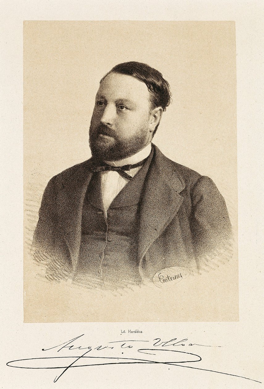 صورة لأوغوستو أولوا (1823-1879) ، سياسي إسباني. نقش مدريد ، المكتبة الوطنية. بواسطة فنان غير معروف