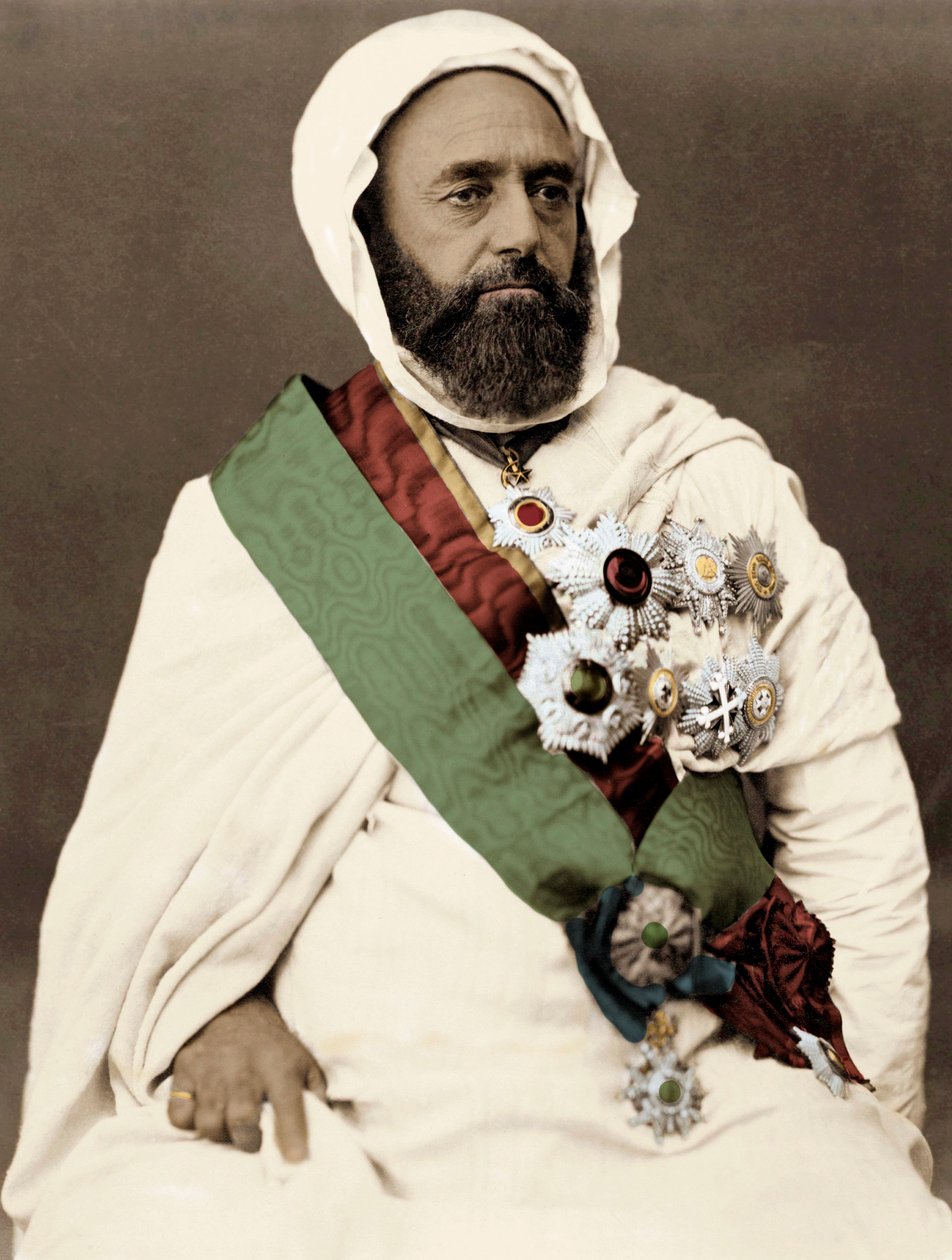 Portrait of Ben Mahi Ed Din Abd El Kader (Abd El-Kader) (1808-1883) Emir Algerian بواسطة فنان غير معروف