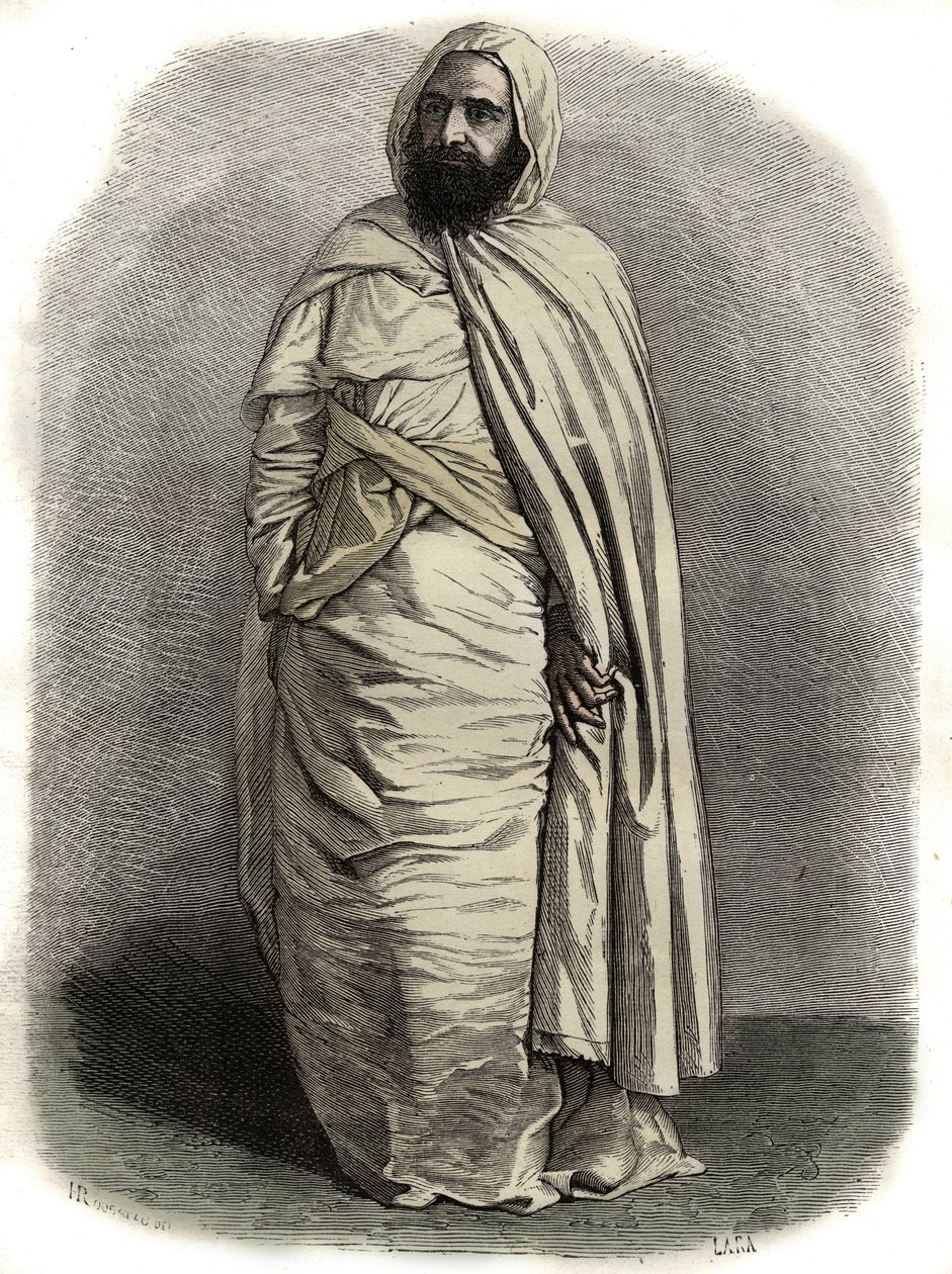 Portrait of Ben Mahi Ed Din Abd El Kader (Abd El-Kader) (1808 - 1883) ABDELKADER, Amir of Mascara, military and religious leader, - Portrait of Ben Mahi Ed Din Abd El Kader (Abd El-Kader) (1808-1883) Emir Algerien - بواسطة فنان غير معروف