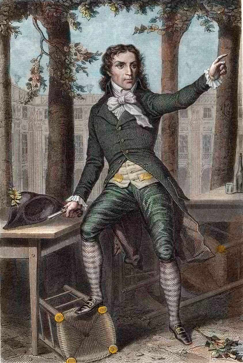 صورة لكاميل ديسمولين (1760-1794) ، سياسي أثناء الثورة الفرنسية بواسطة فنان غير معروف