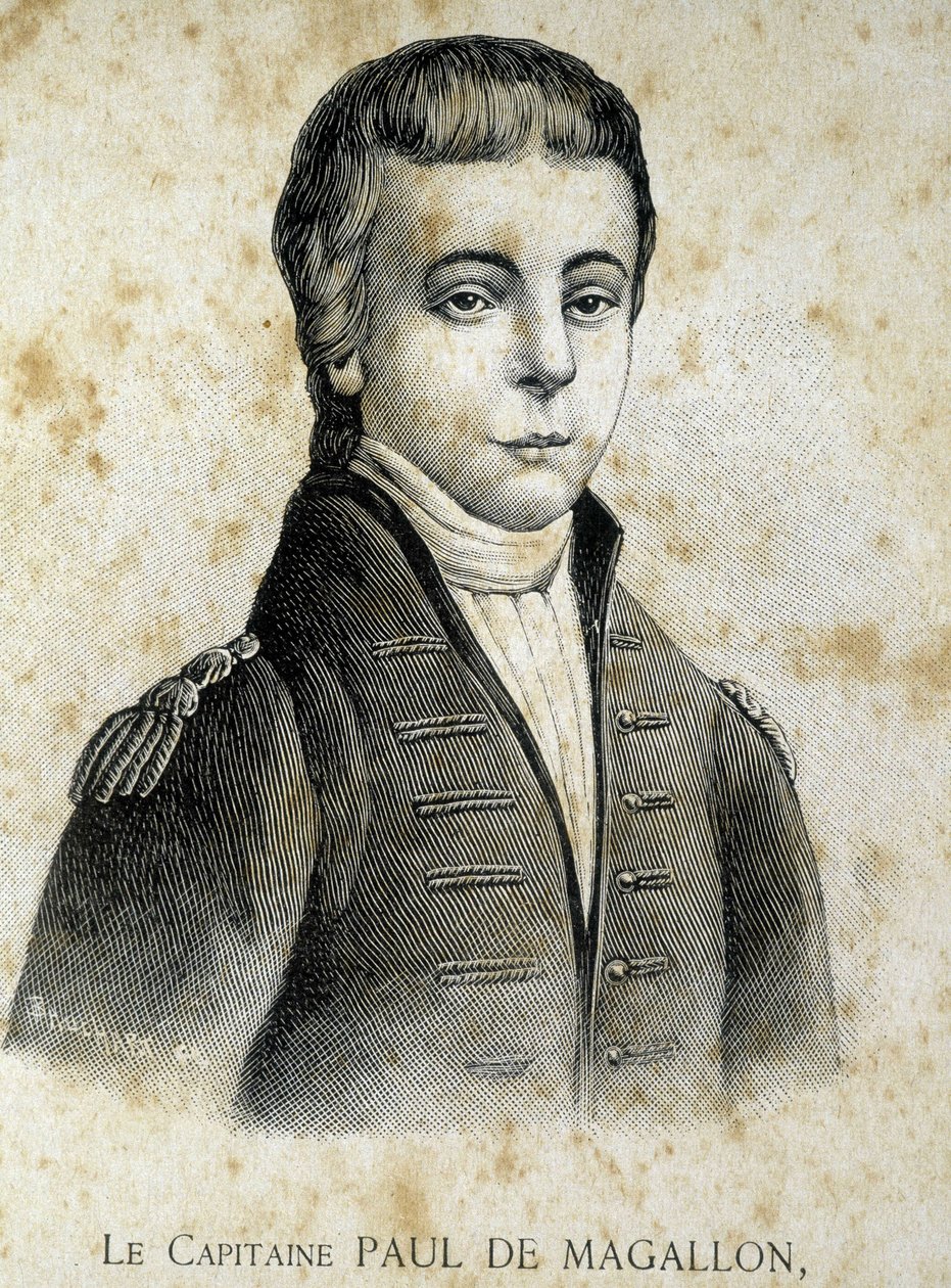 صورة للكابتن بول دي ماجالون (1784 - 1859) - في "" المعاصرون "، وأواخر القرن التاسع عشر. بواسطة فنان غير معروف