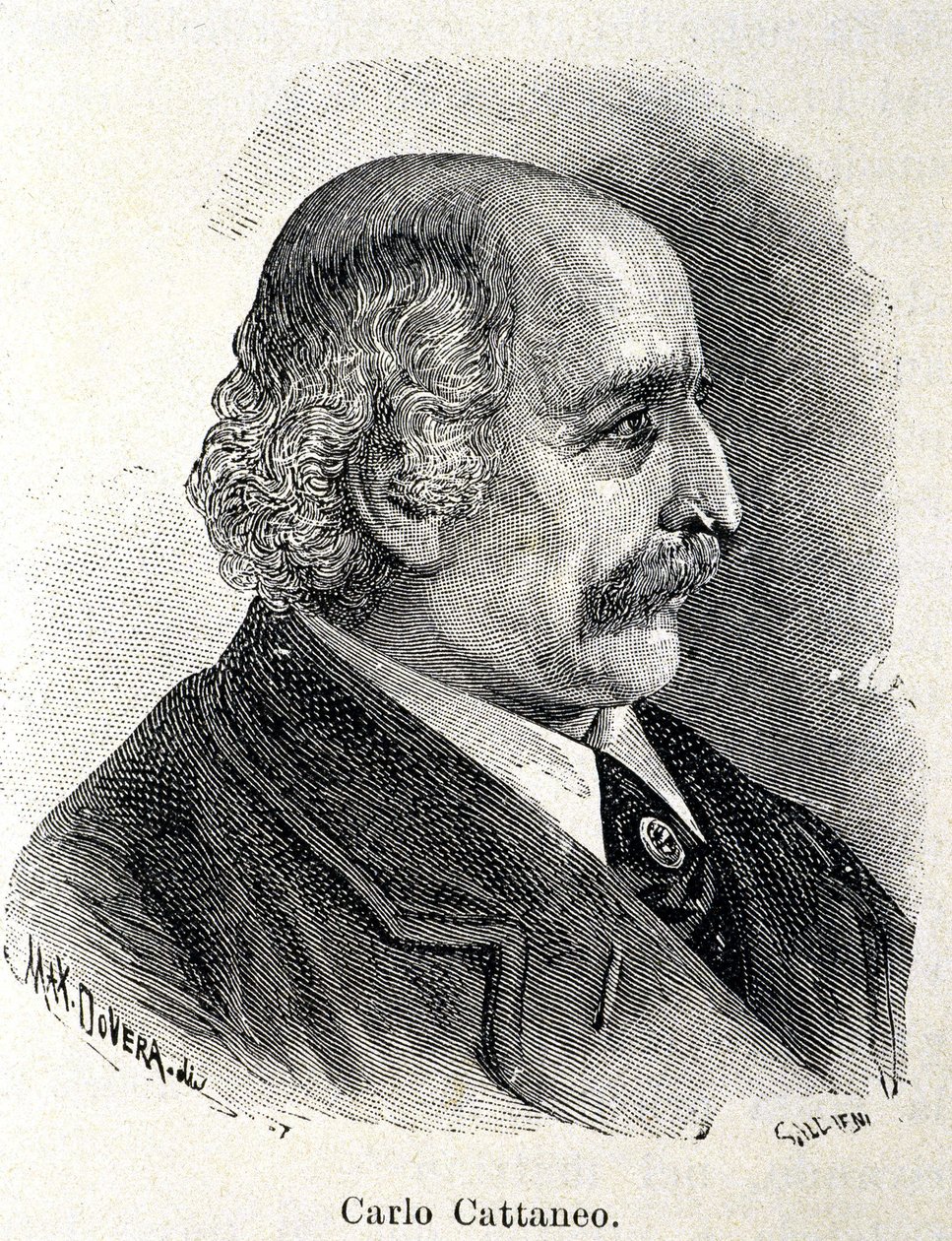 صورة لكارلو كاتانيو (1801-1869) بواسطة فنان غير معروف