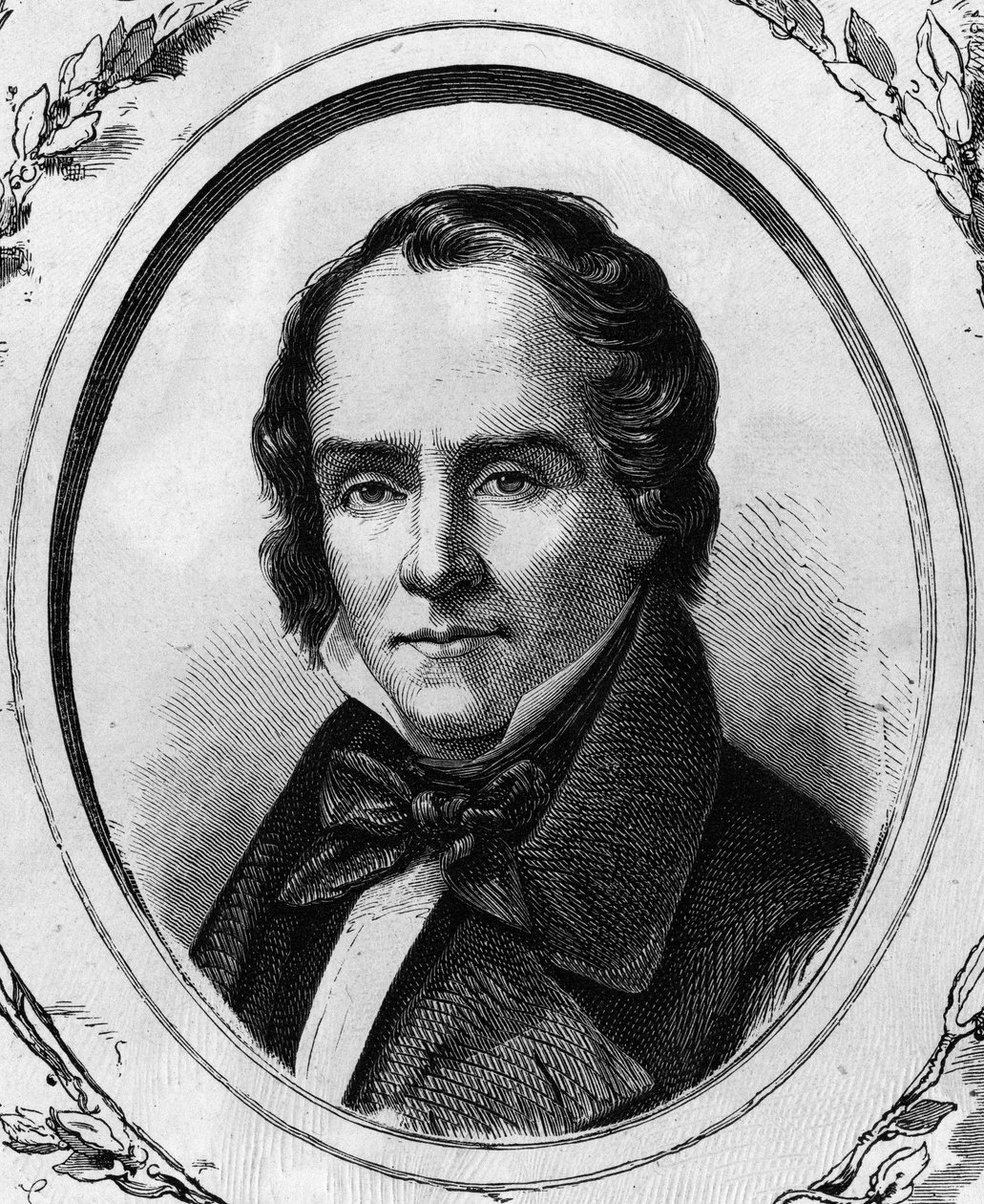 صورة لكاسيمير ديلافين ، الشاعر والكاتب المسرحي الفرنسي (1793 - 1843) نقش عام 1866. بواسطة فنان غير معروف