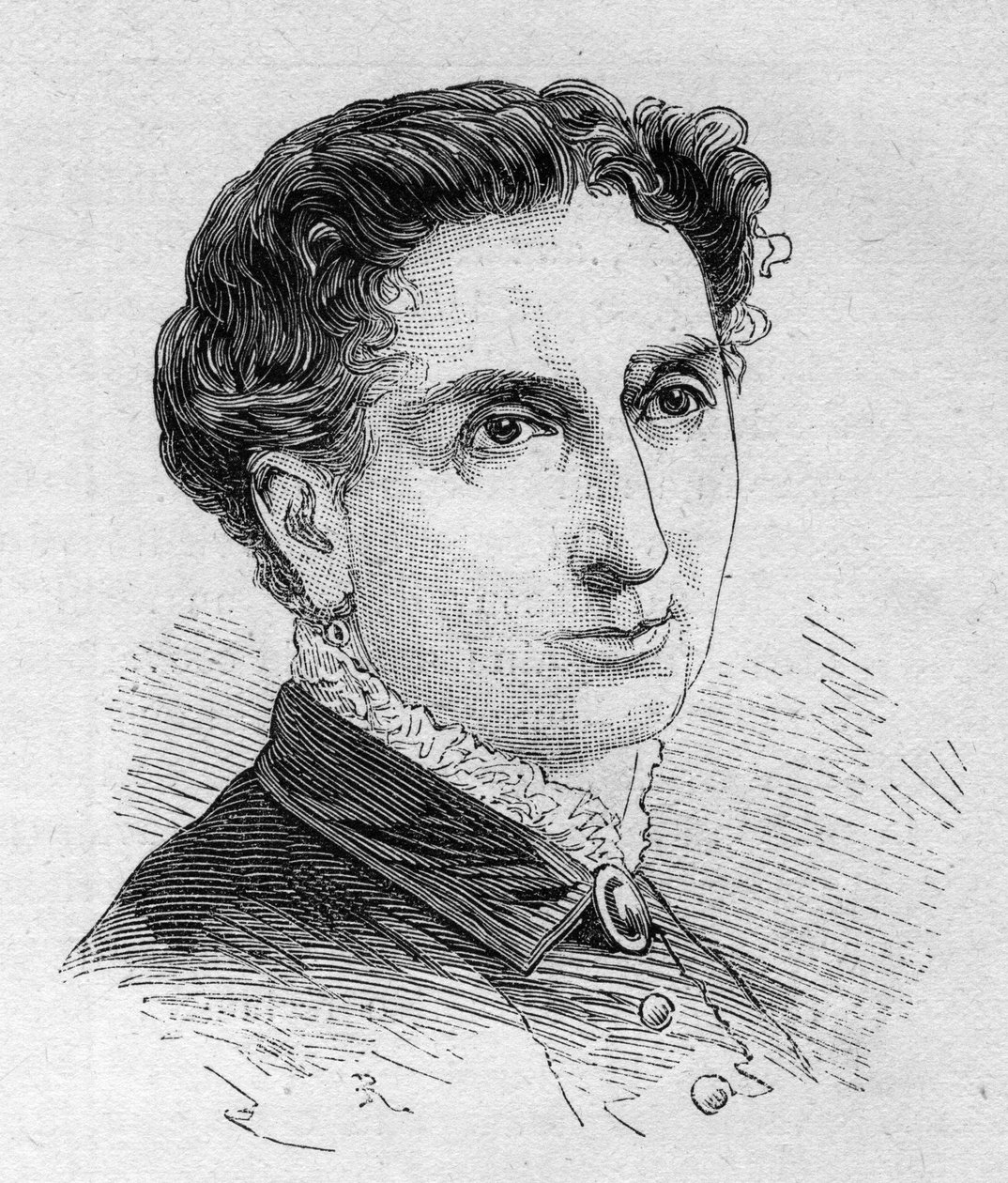صورة لكاثرين جولي كليمنتين جواسين (1829-1902) ، كوميدي فرنسي ، عضوة في الكوميديا الفرنسية. نقش في "" Le Monde Illustré "" رقم 1168 بتاريخ 16 أغسطس 1879. بواسطة فنان غير معروف