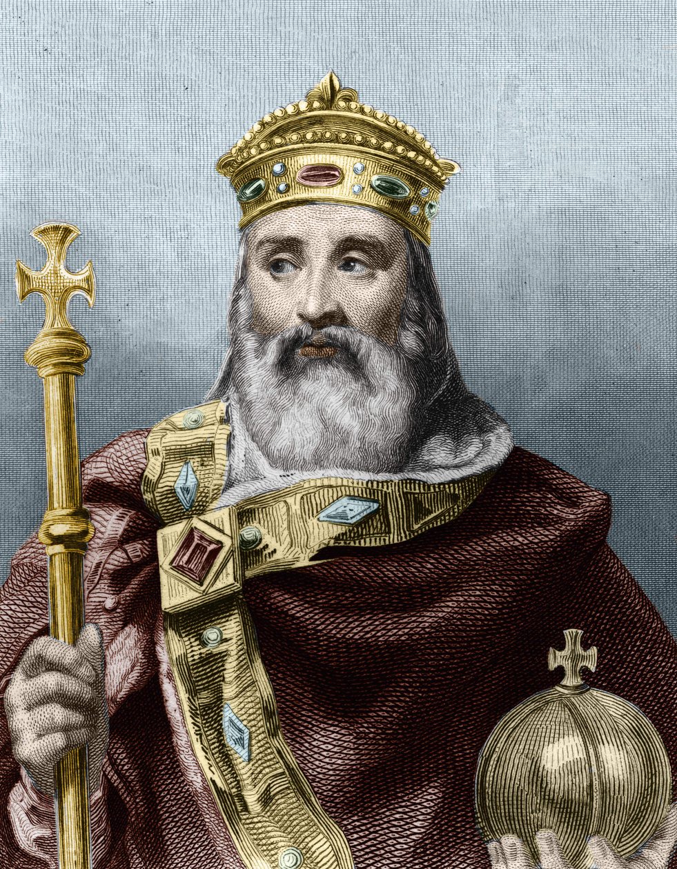 صورة لشارلمان (742-814) ، ملك فرنسا - في Histoire des Français بواسطة Lavallée ، نقش ، بدون تاريخ. بواسطة فنان غير معروف