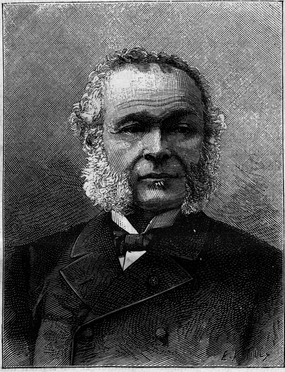 صورة تشارلز أدولف وورتز (1817-1884) ، الكيميائي والمعلم الفرنسي. النقش في "" الطبيعة. مجلة العلوم وتطبيقاتها في الفنون والصناعة ". 1884 بواسطة فنان غير معروف