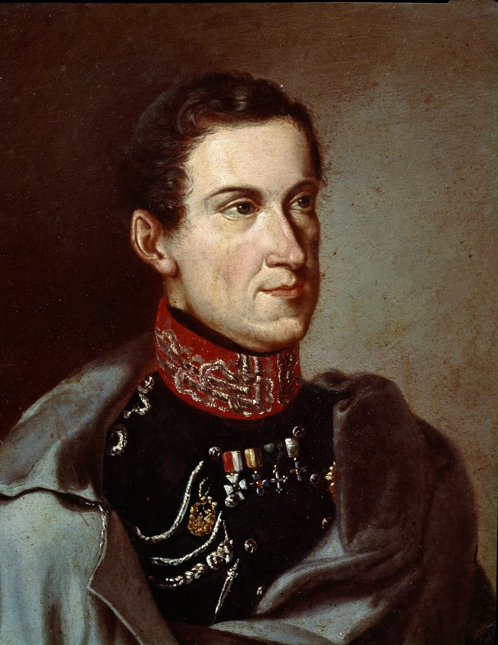 صورة لتشارلز ألبرت (تشارلز ألبرت) من سردينيا (أو كارلو ألبرتو دي سافويا) (1798-1849) لوحة مجهولة المصدر. حوالي عام 1832. متحف Risorgimento روما بواسطة فنان غير معروف