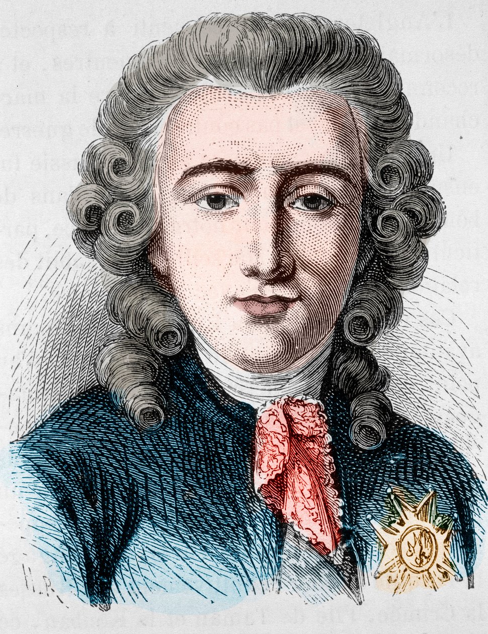صورة شخصية لشارل ألكسندر دي كالون ، سياسي فرنسي (1734-1802) - في "" L'Histoire de France "" لهنري مارتن بواسطة فنان غير معروف