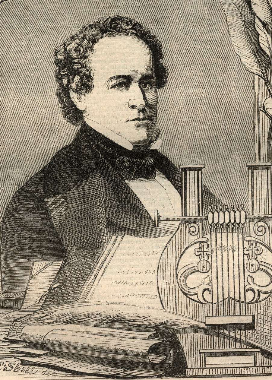 صورة تشارلز أنثون (1797-1867) ، أستاذ أمريكي. نقش في "" أخبار لندن المصورة "بتاريخ ٢٣ يناير ١٨٥٨. بواسطة فنان غير معروف