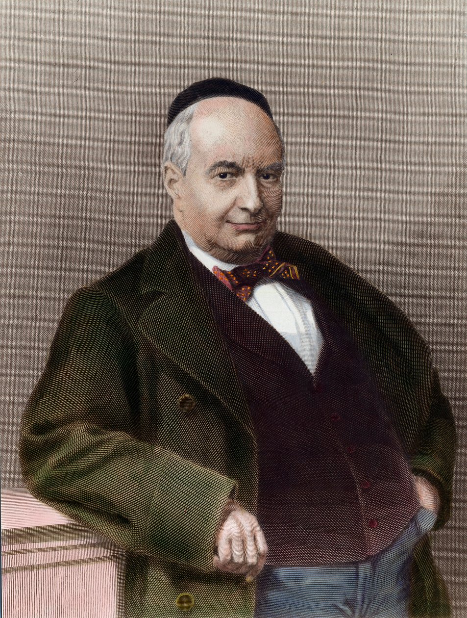 صورة للكاتب الفرنسي تشارلز أوغست سانت بوف (1804-1869). نقش القرن التاسع عشر. مجموعة خاصة. بواسطة فنان غير معروف