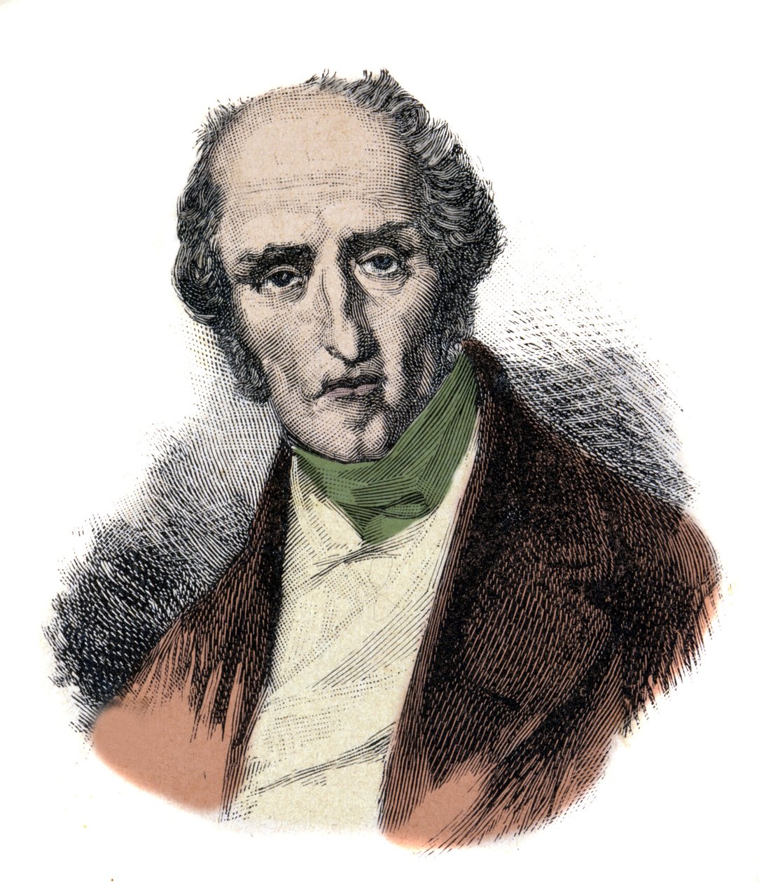 صورة شارل فورييه (1772-1837) ، المنظر الاشتراكي الفرنسي. نقش القرن التاسع عشر. بواسطة فنان غير معروف