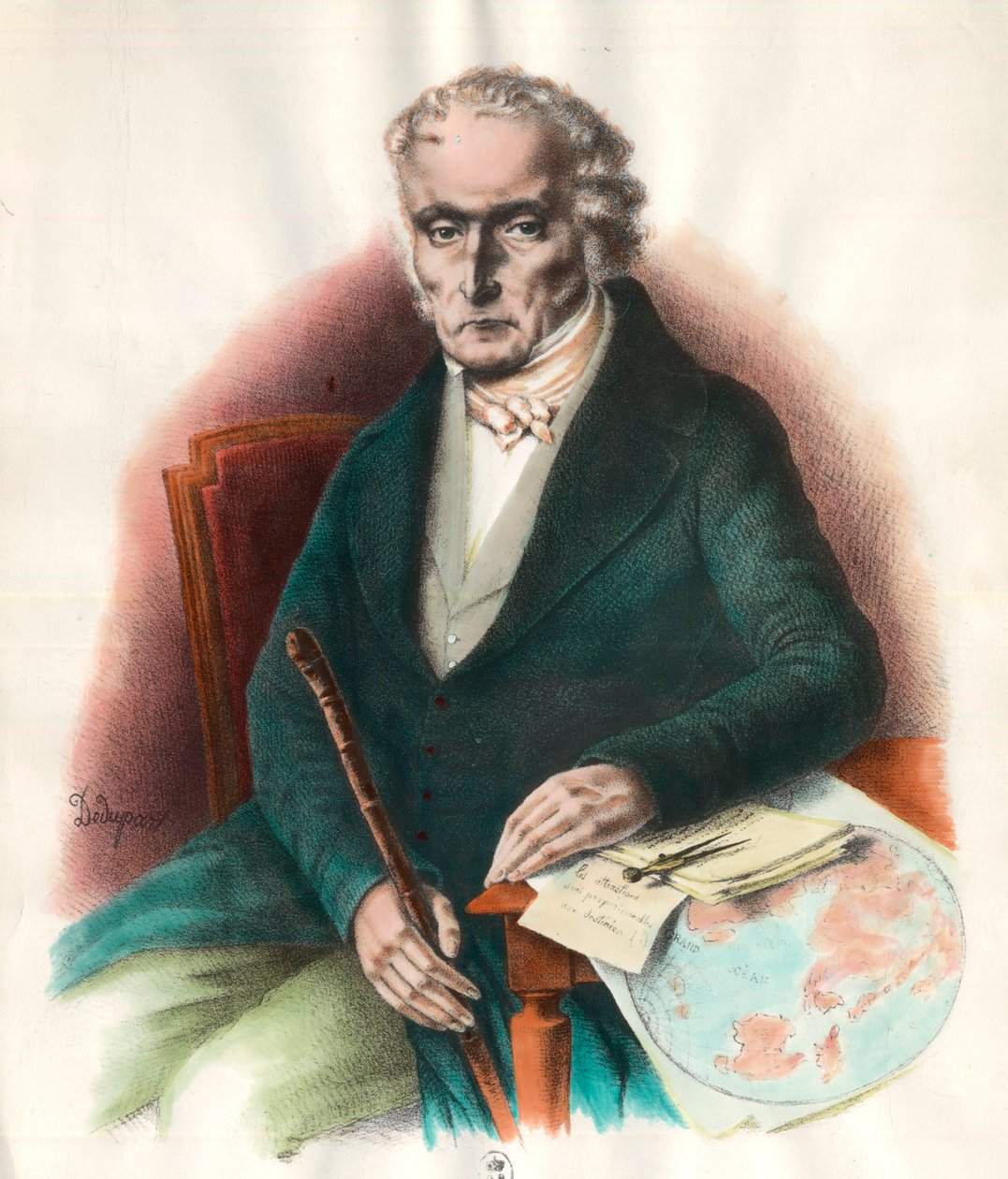 صورة شارل فورييه (1772-1837) ، المنظر الاشتراكي الفرنسي. نقش القرن التاسع عشر. مجموعة خاصة. بواسطة فنان غير معروف
