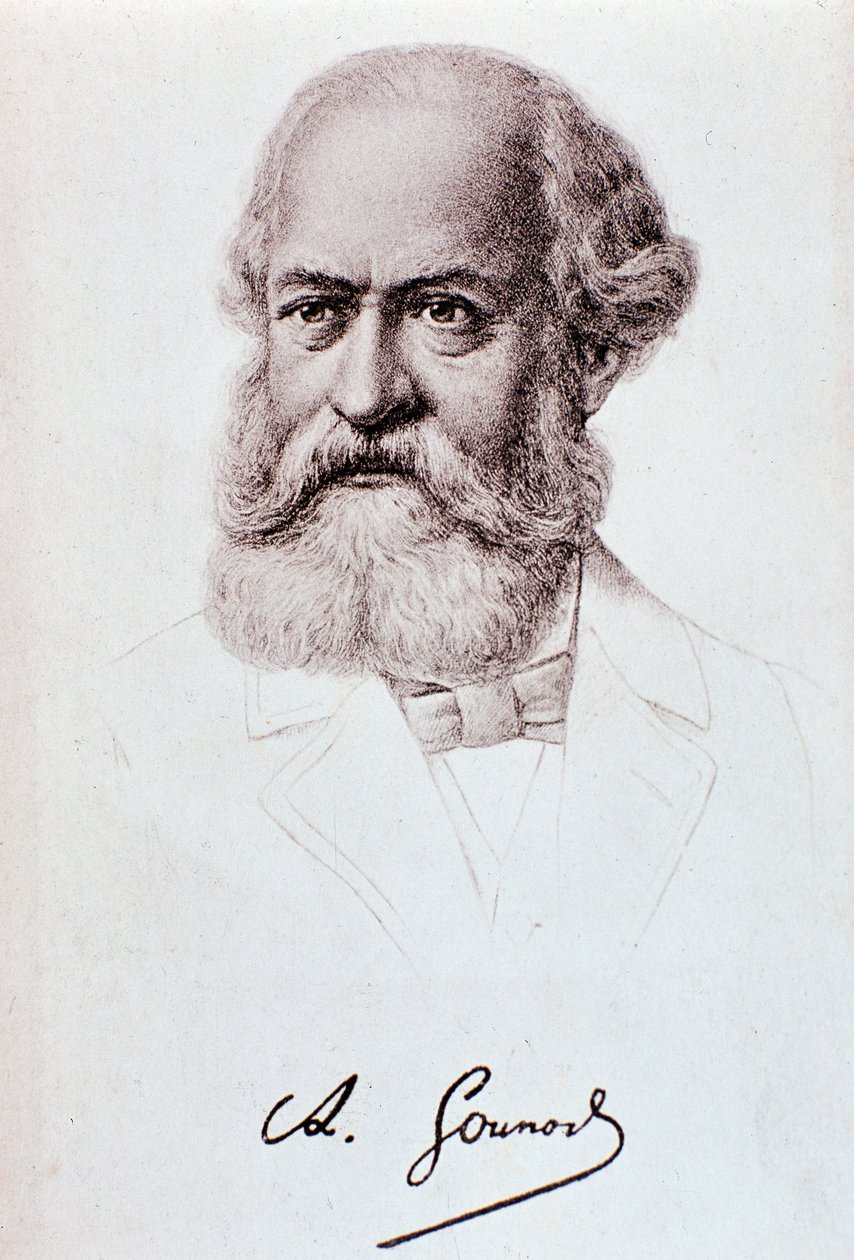 صورة لتشارلز جونود (1818-1893) رسم الملحن الإنجليزي. القرن ال 19. ميلان ، مكتبة ديل كونسيرفاتوريو بواسطة فنان غير معروف
