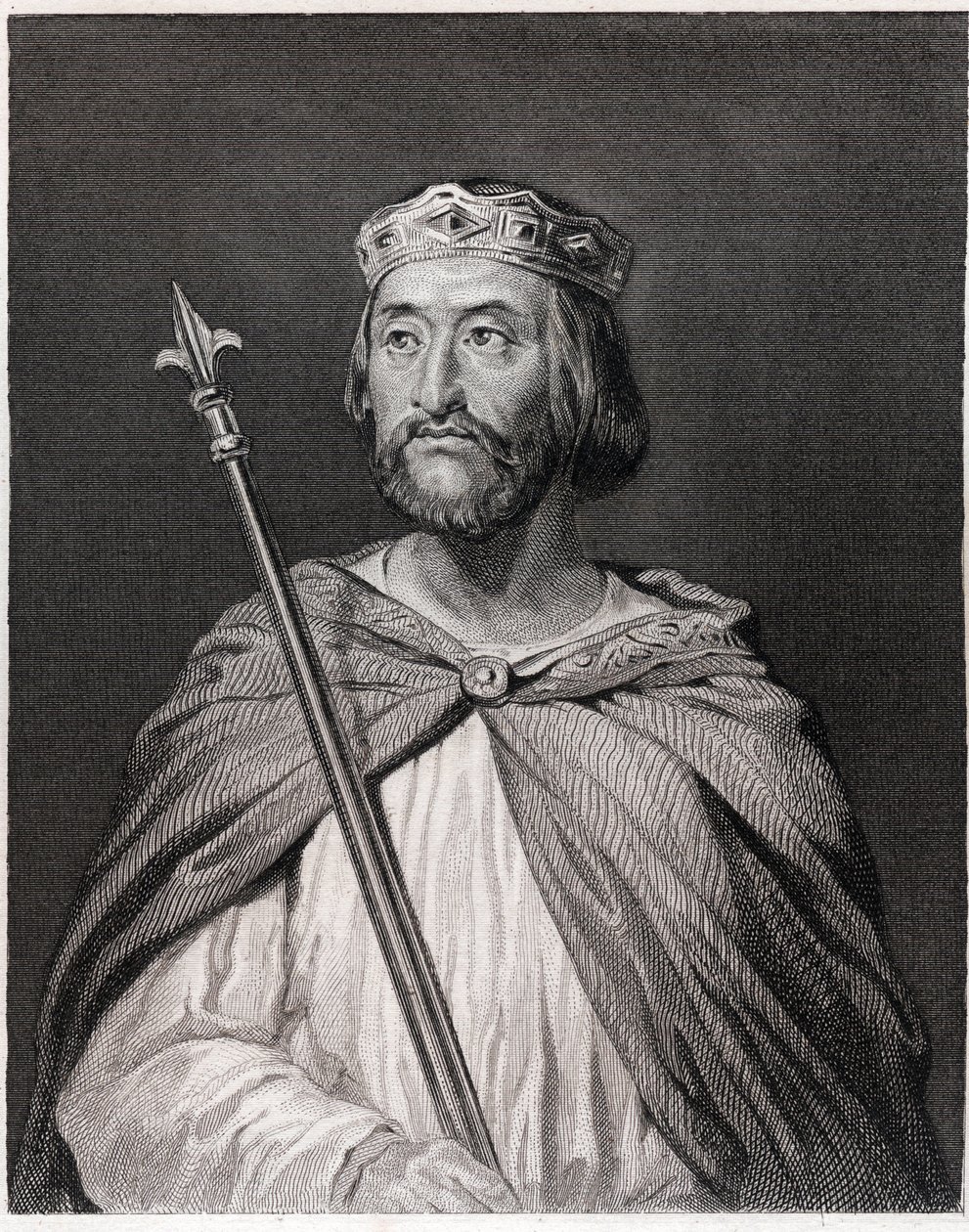 صورة شخصية لـ Charles III dit le Simple (879-929) ، ملك فرنسا (898-929) - في "Histoire des Français" بواسطة Lavallée ، نقش ، بدون تاريخ. بواسطة فنان غير معروف