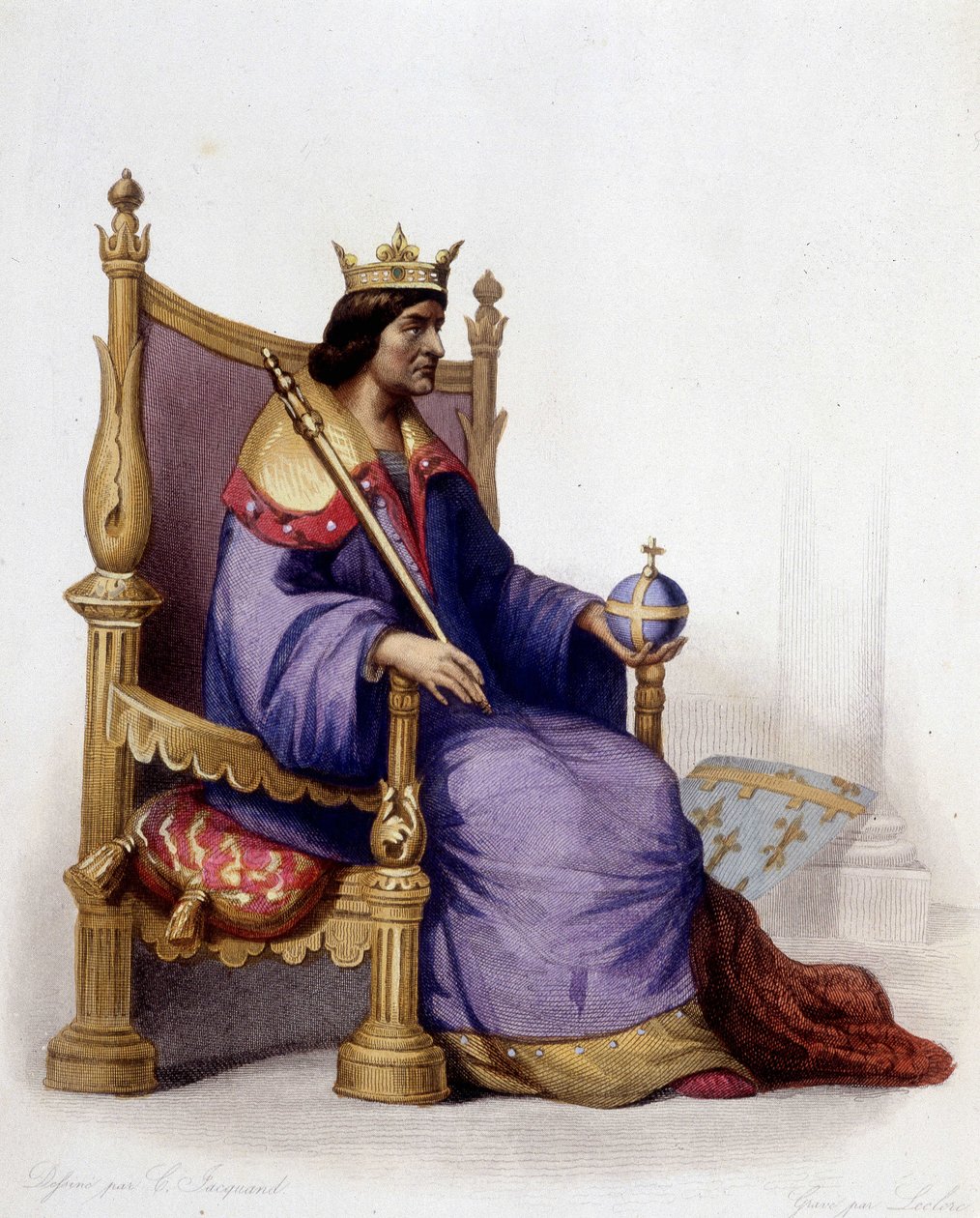 صورة لتشارلز الأول من أنجو (1227-1285) - في "" Le Plutarque francais "" ، محرر. مينيت بواسطة فنان غير معروف