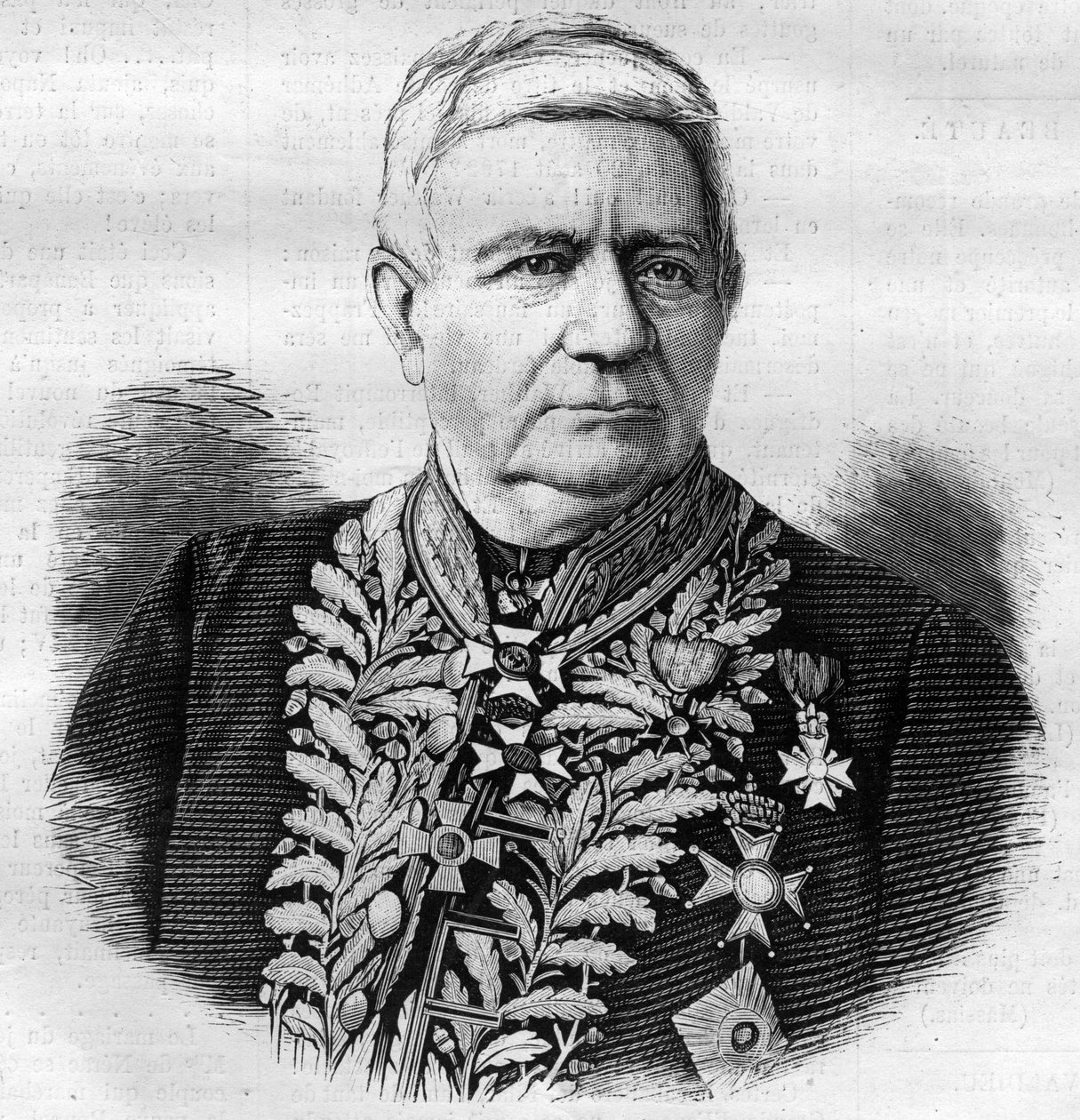 صورة تشارلز جوزيف باسكال دي لوسيمان (1808-1882) سياسي بلجيكي - نقش عام 1882 بواسطة فنان غير معروف