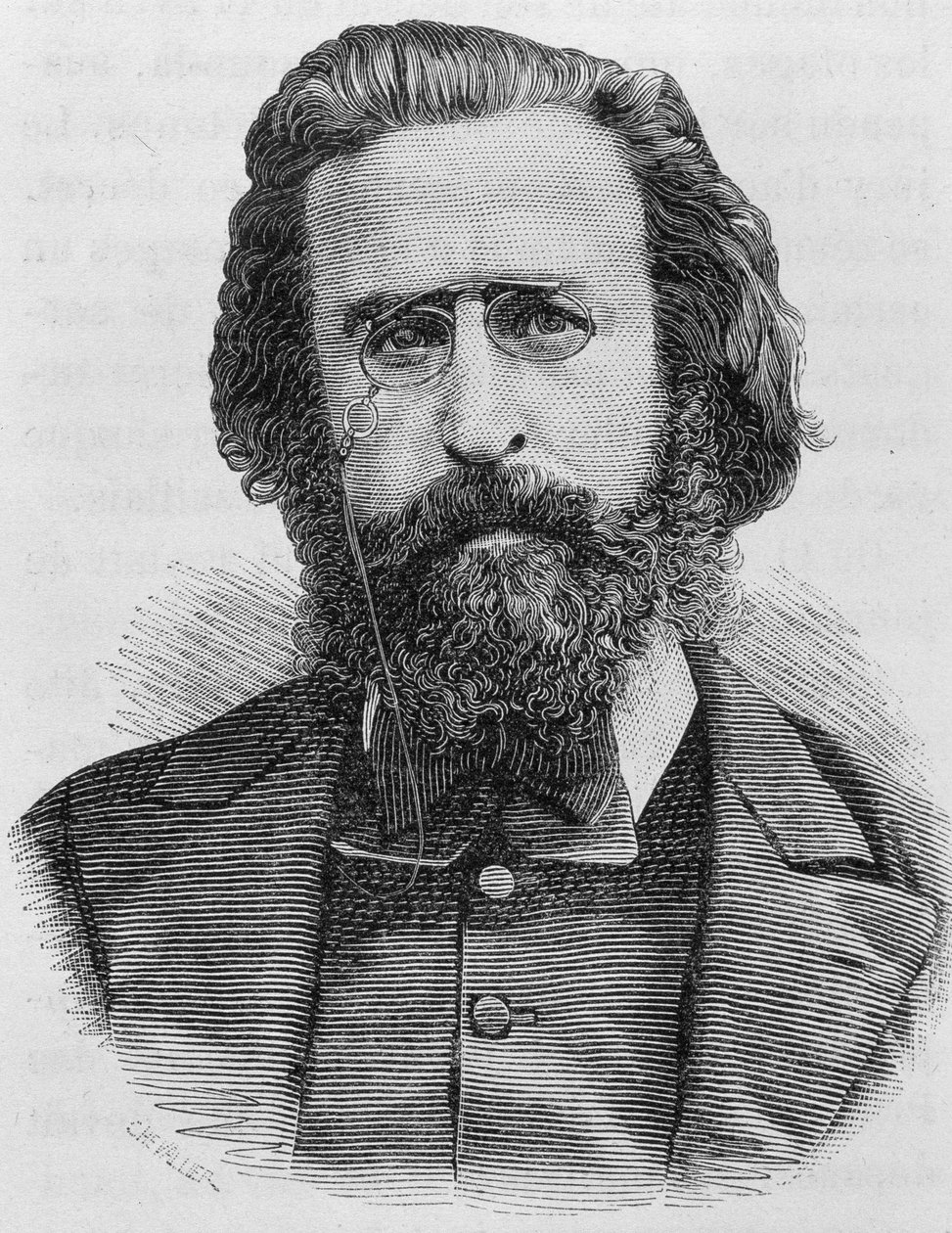 صورة لتشارلز تيوفيل فيريه (1845-1871). نقش نهاية القرن التاسع عشر في "هيستوار دو فرانس" له. مارتن. بواسطة فنان غير معروف