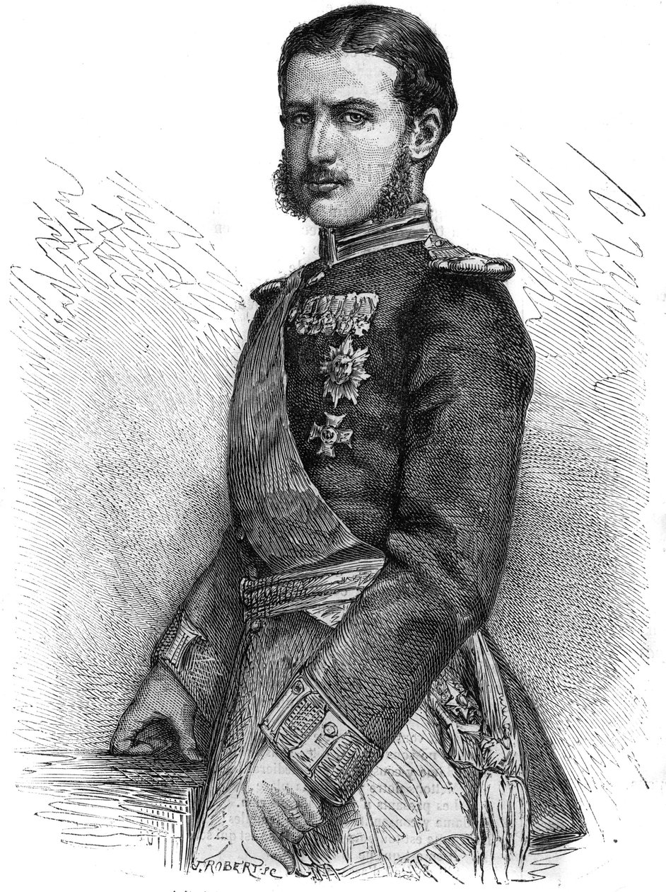 صورة لتشارلز دي هوهنزولرن (1839-1914) ، يستعيد أمير رومانيا ، ثم الملك تشارلز الأول (كارول الأول) - نقش في "" The Illustrous Journal "" بواسطة فنان غير معروف