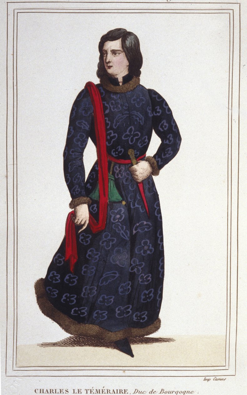 صورة لتشارلز ذا بولد (1433-1477) ، دوق بورغندي. نقش 1830 بواسطة فنان غير معروف