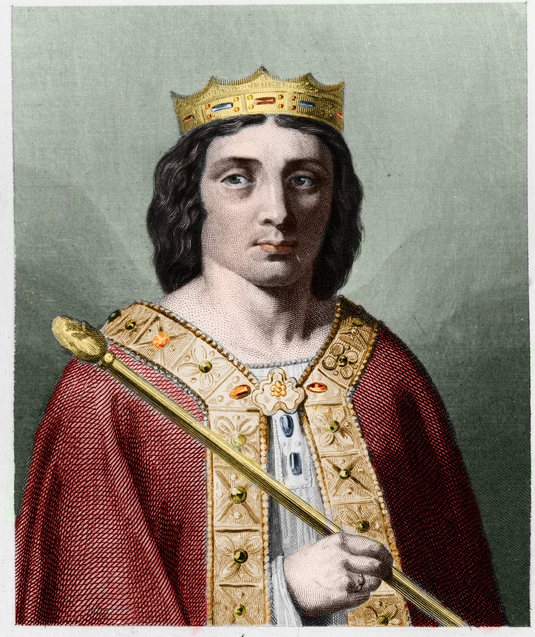 صورة لكلدريك الثاني (ضد 653 - 675) ، ملك أستراسيا - في "" Histoire des Francais "" للافالي ، نقش ، sd. بواسطة فنان غير معروف