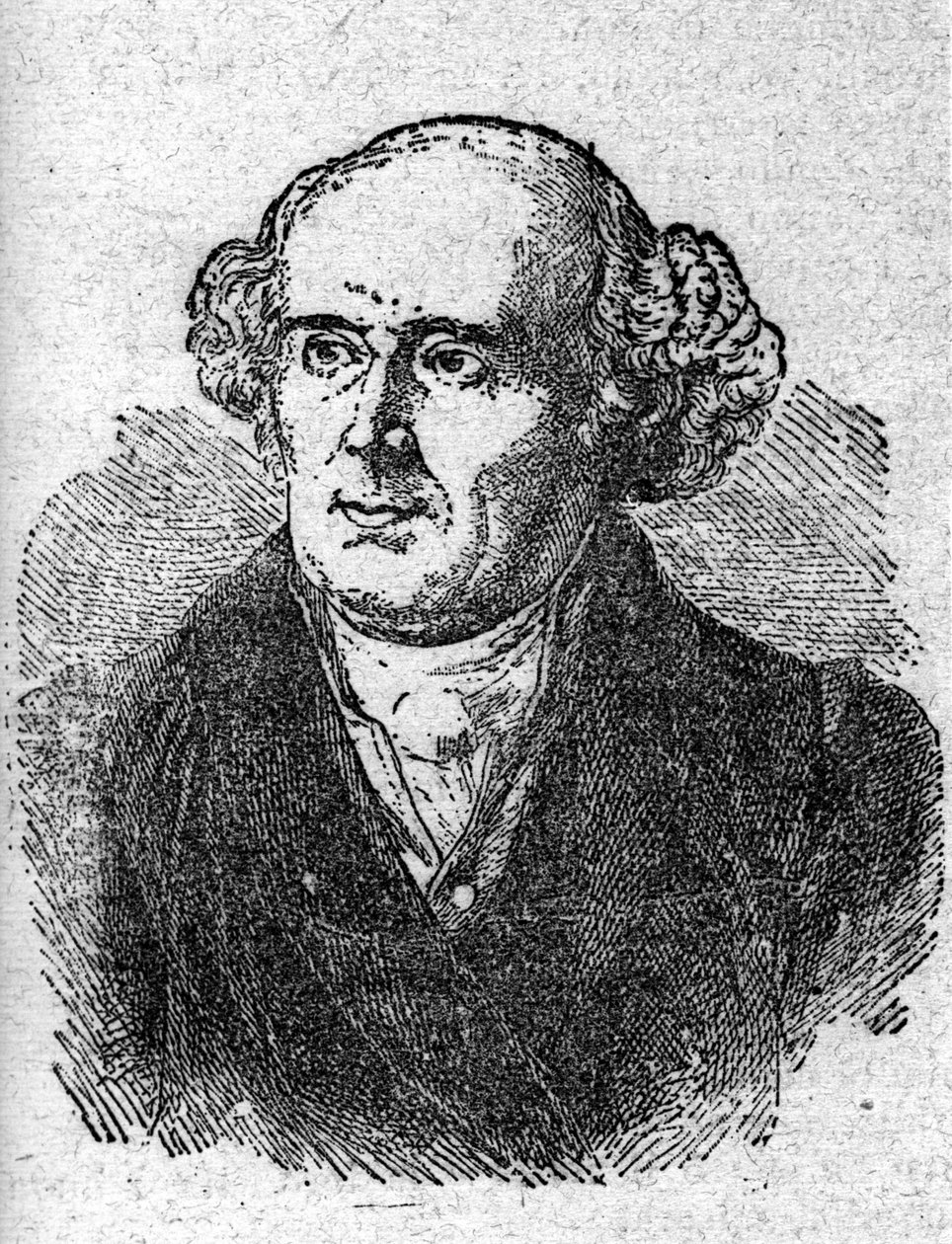صورة لكريستيان هانمان (1755 - 1843) ، مؤسس الطب المثلي. نقش القرن التاسع عشر. بواسطة فنان غير معروف