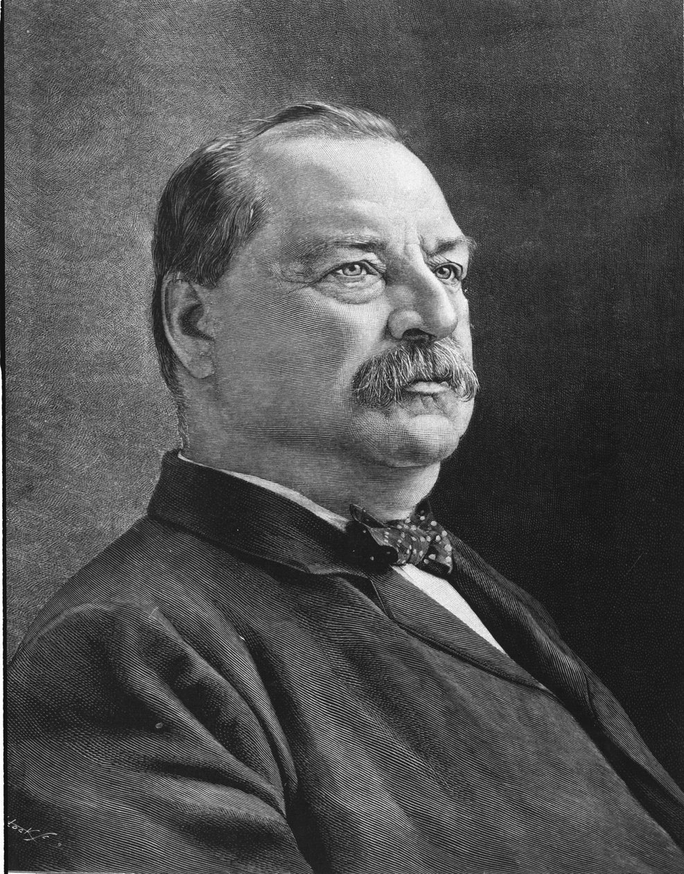صورة لكليفلاند جروفر (1837 - 1908) ، رجل دولة أمريكي. بواسطة فنان غير معروف