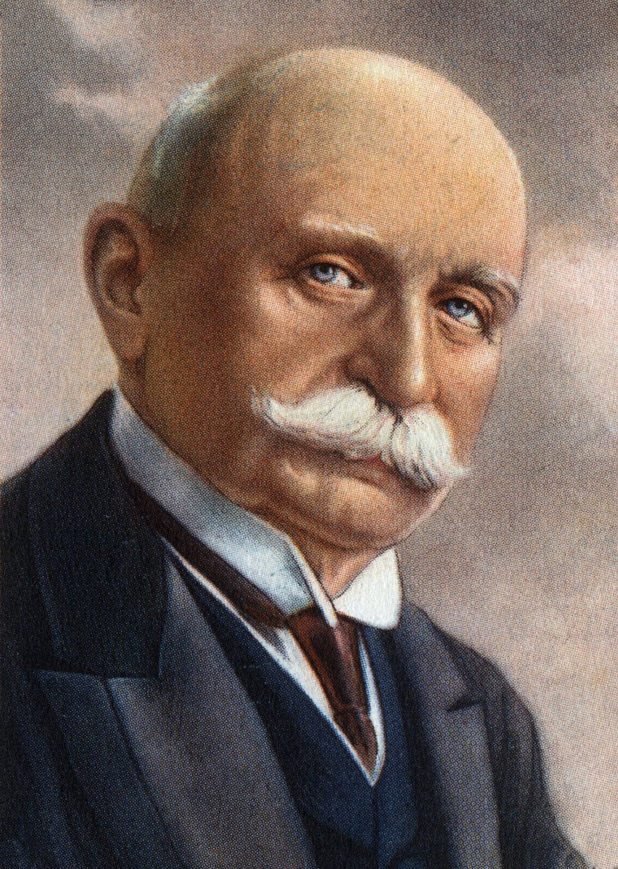 صورة شخصية للكونت فون زيبلين (1838-1917)، وهو صناعي ألماني كرس نفسه لبناء المناطيد الصلبة. بواسطة فنان غير معروف