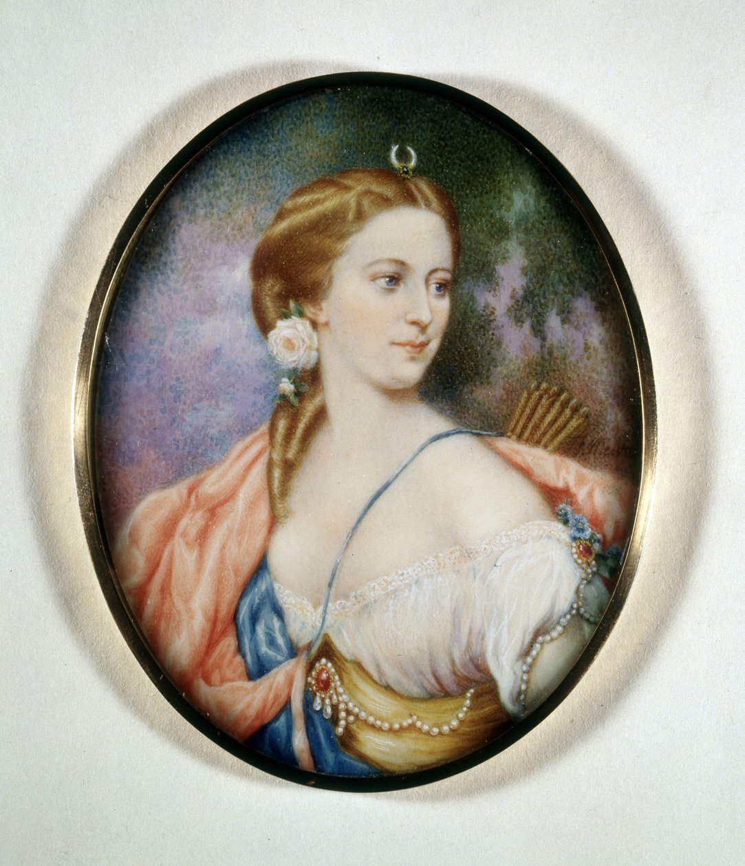 صورة للكونتيسة آنا واليوسكا ، ولدت آنا ماريا ريتشي ، زوجة الكونت والوسكي (1810 - 1868). Museo del Risorgimento. ميلان بواسطة فنان غير معروف
