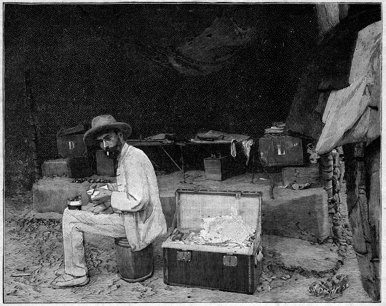 صورة للدكتور فرانسوا كروزات (1858-1892) المستكشف francais بواسطة فنان غير معروف
