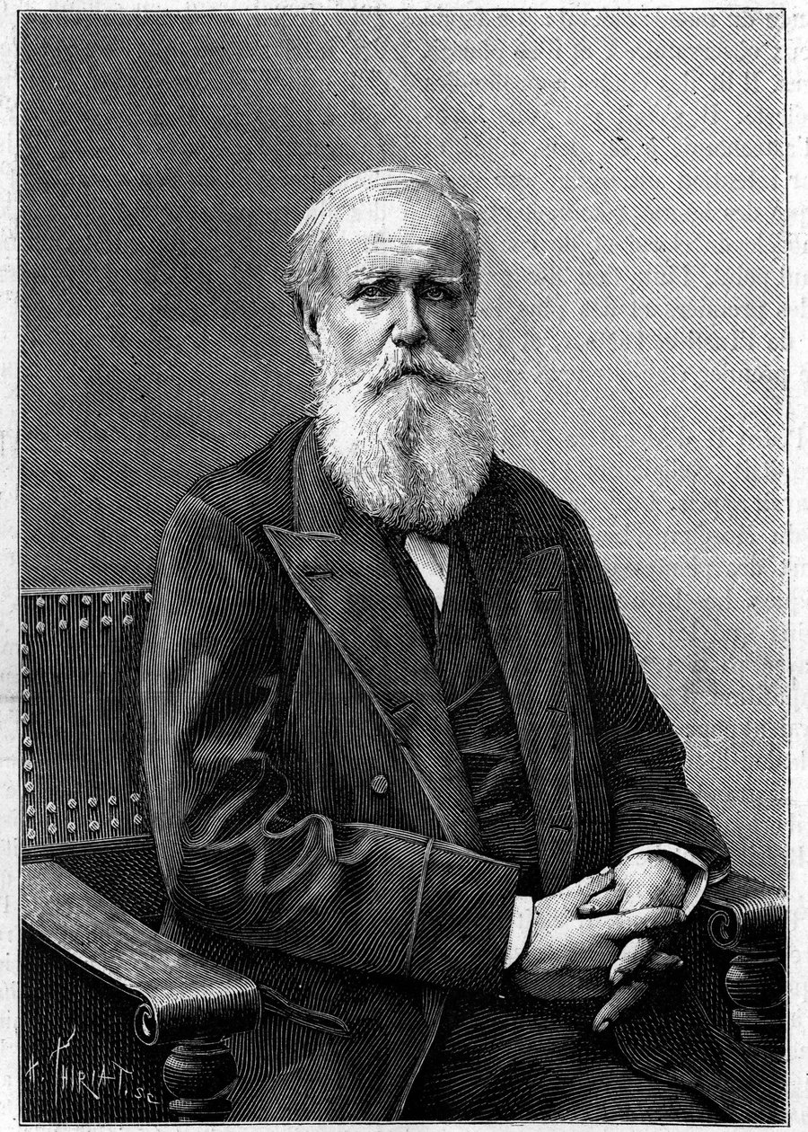 صورة لدوم بيدرو الثاني ملك الكانتارا (بيتر الثاني) (1825-1891) ، إمبراطور البرازيل. (من صورة نادر). نقش في "" الطبيعة: مراجعة العلوم وتطبيقاتها في الفنون والصناعة "بتاريخ ١٢ ديسمبر ١٨٩١. بواسطة فنان غير معروف