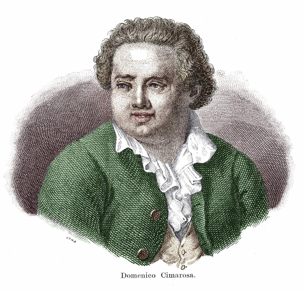 صورة لدومينيكو سيماروسا (1749-1801) ، ملحن إيطالي. بواسطة فنان غير معروف